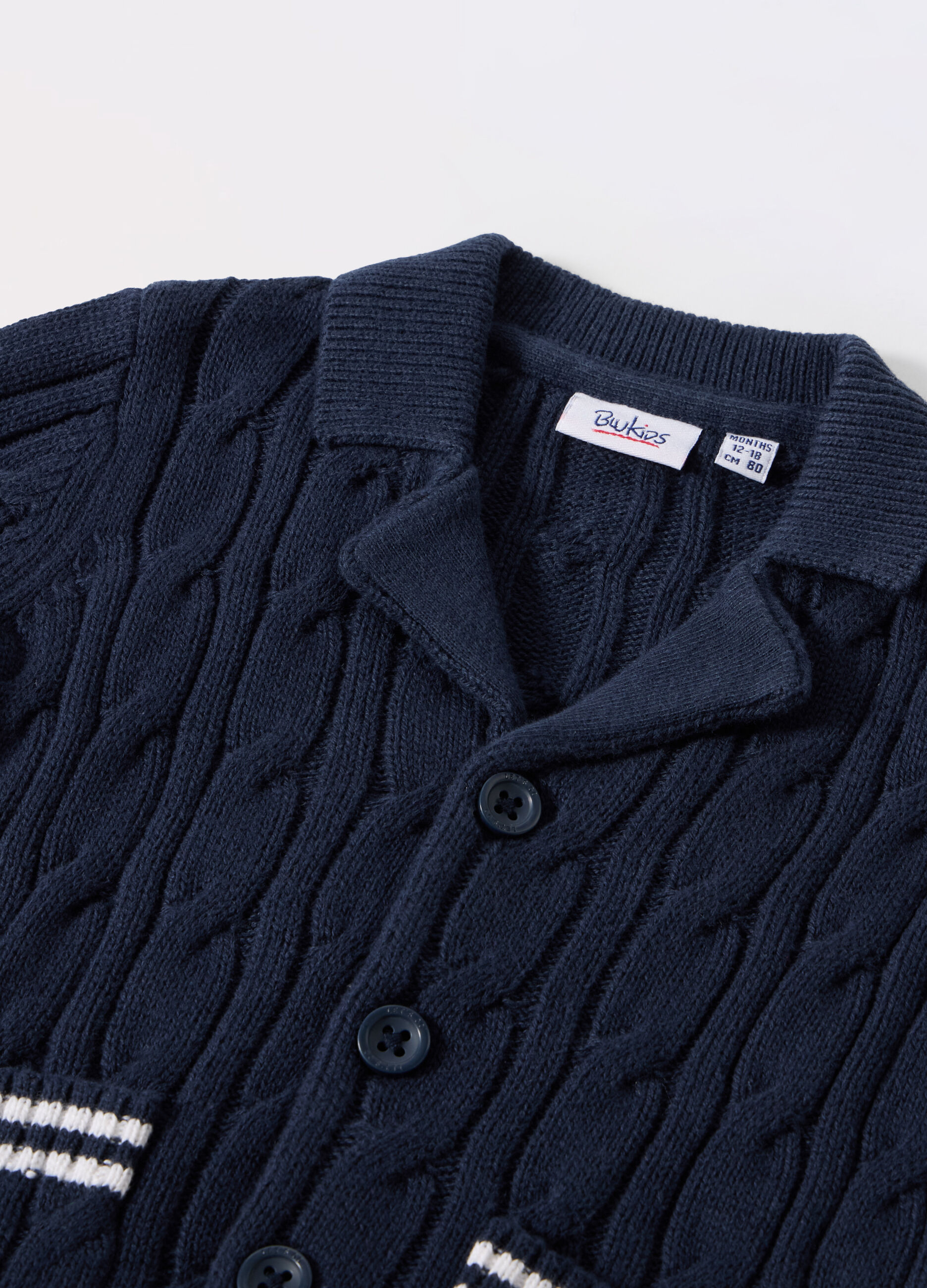 Cardigan tricot in puro cotone neonato_1
