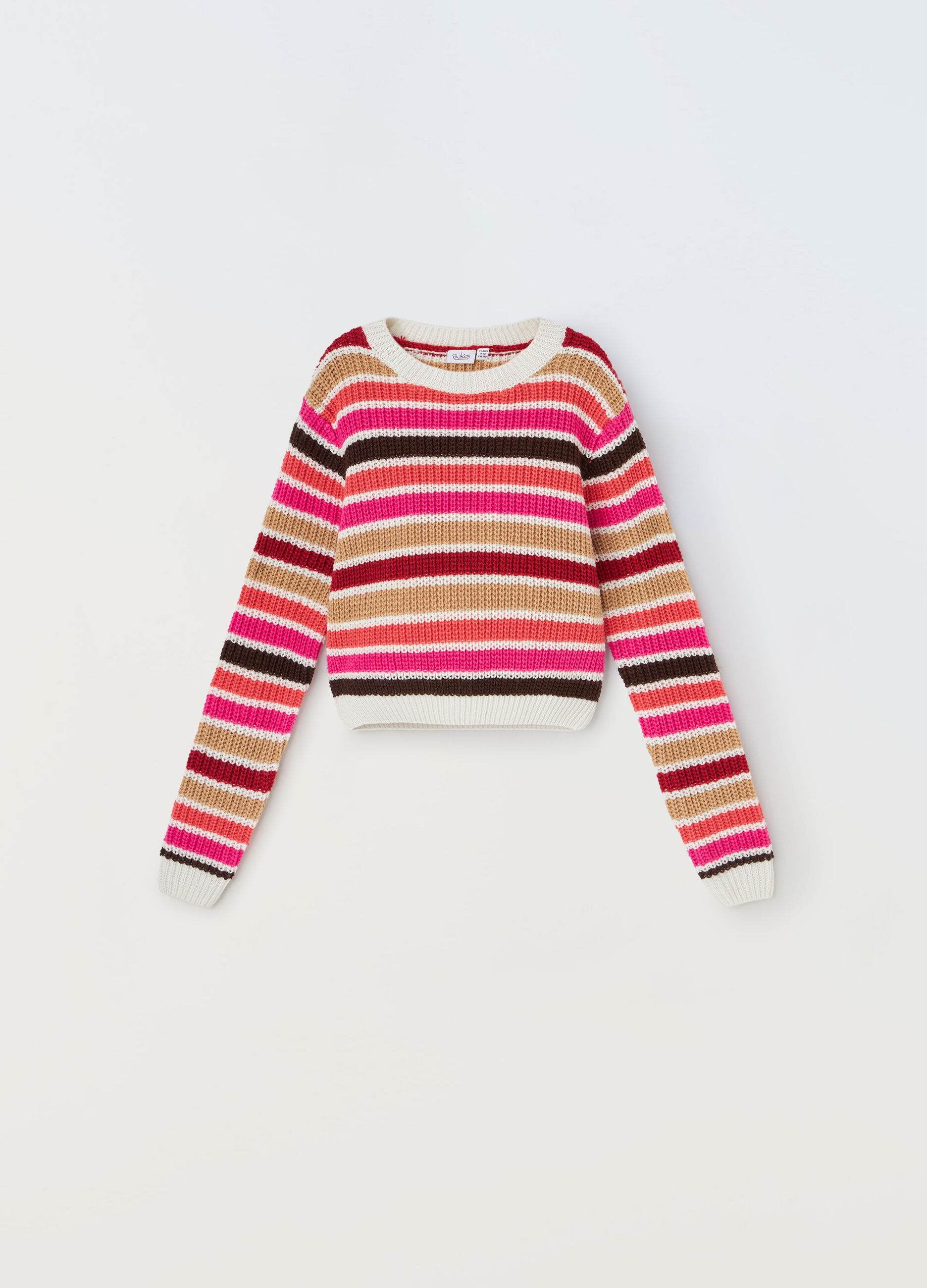 Tricot a righe multicolor ragazza_0