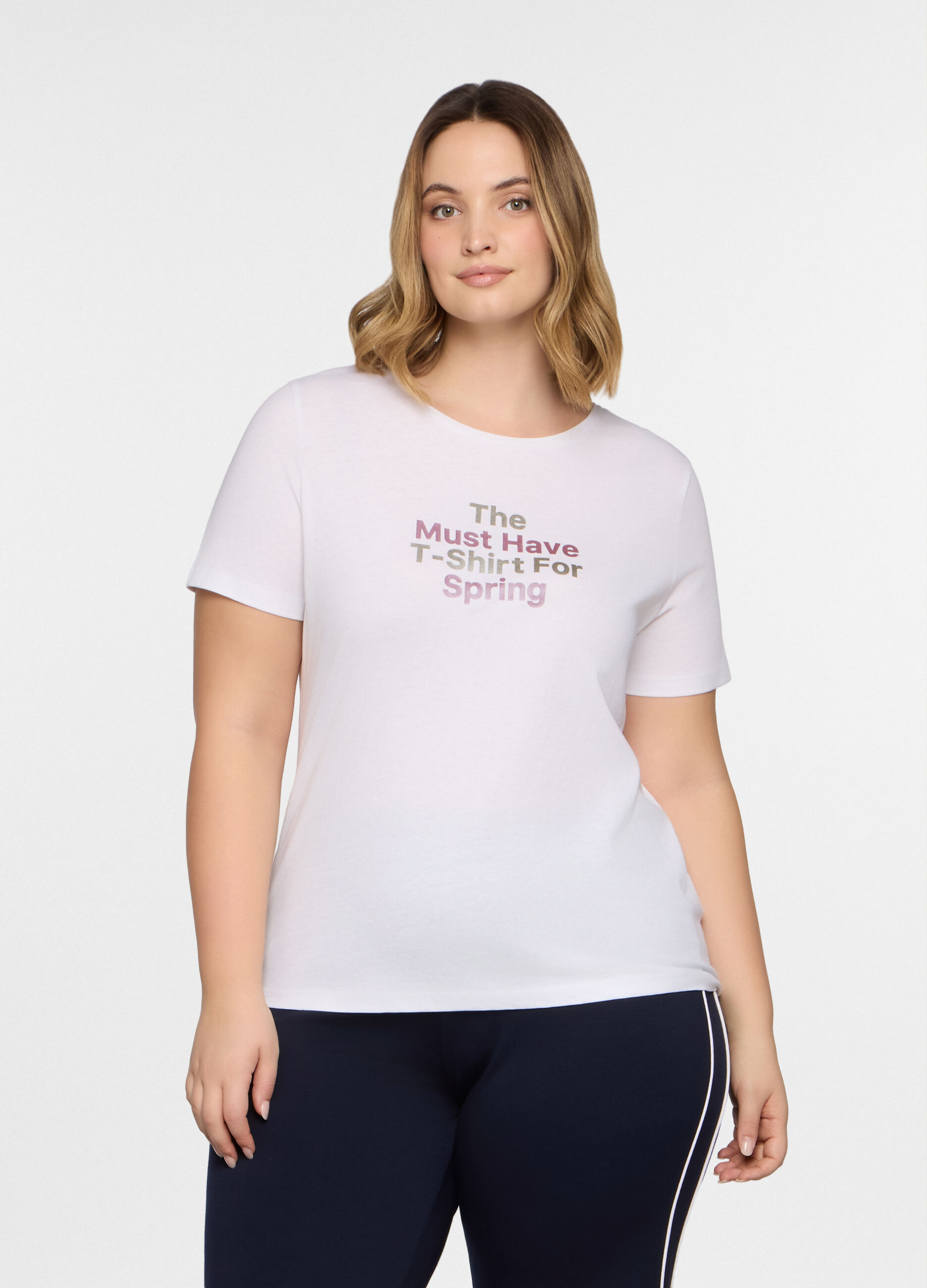 T-shirt girocollo donna curvy_0