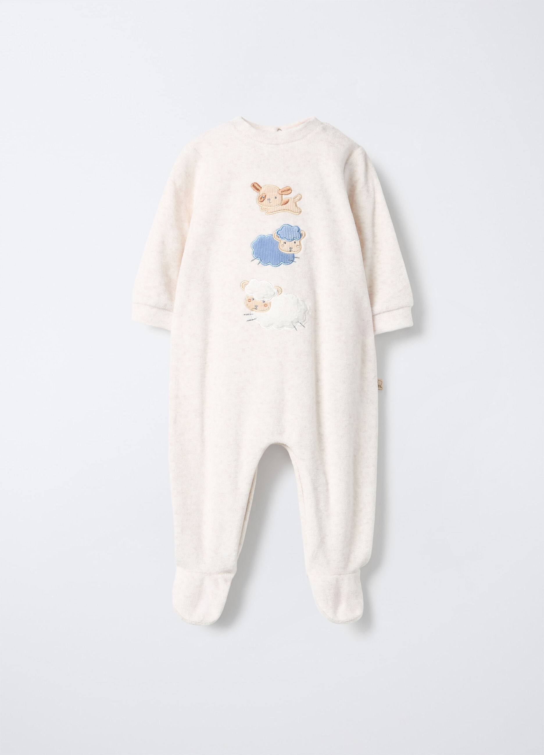 Tutina misto cotone velour neonato_0