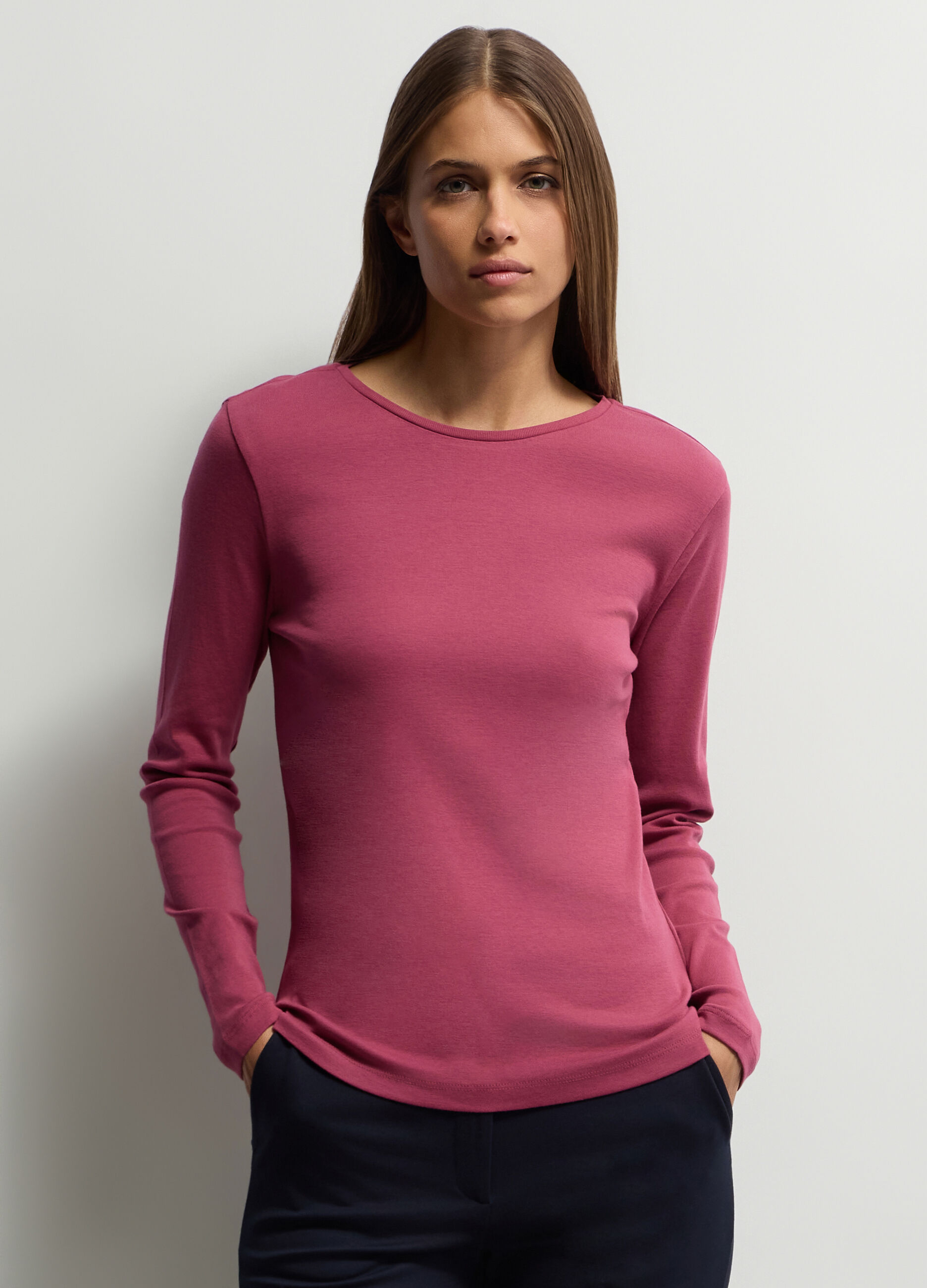 T-shirt girocollo donna_0