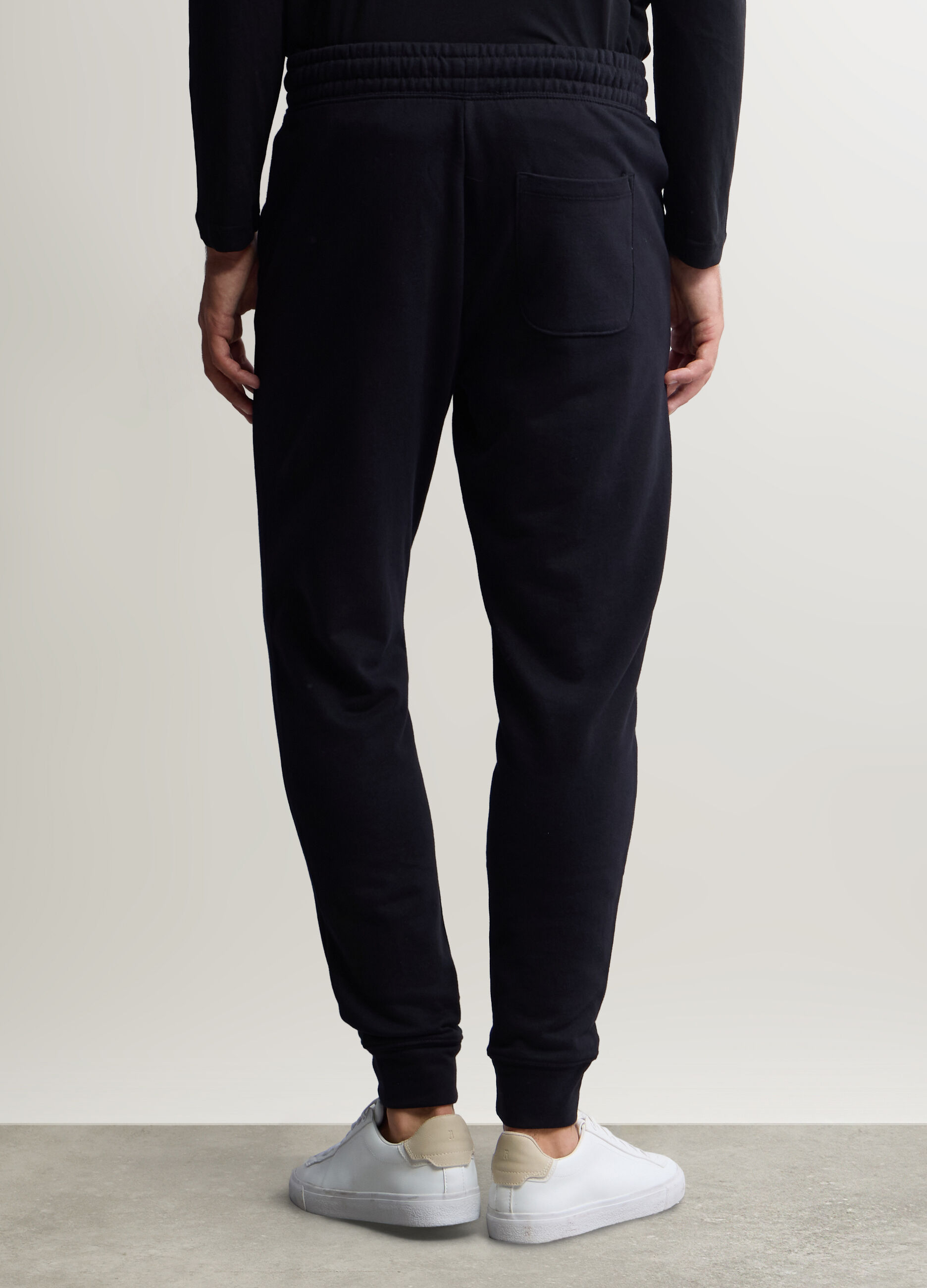 Jogger slim fit in felpa di cotone uomo_2