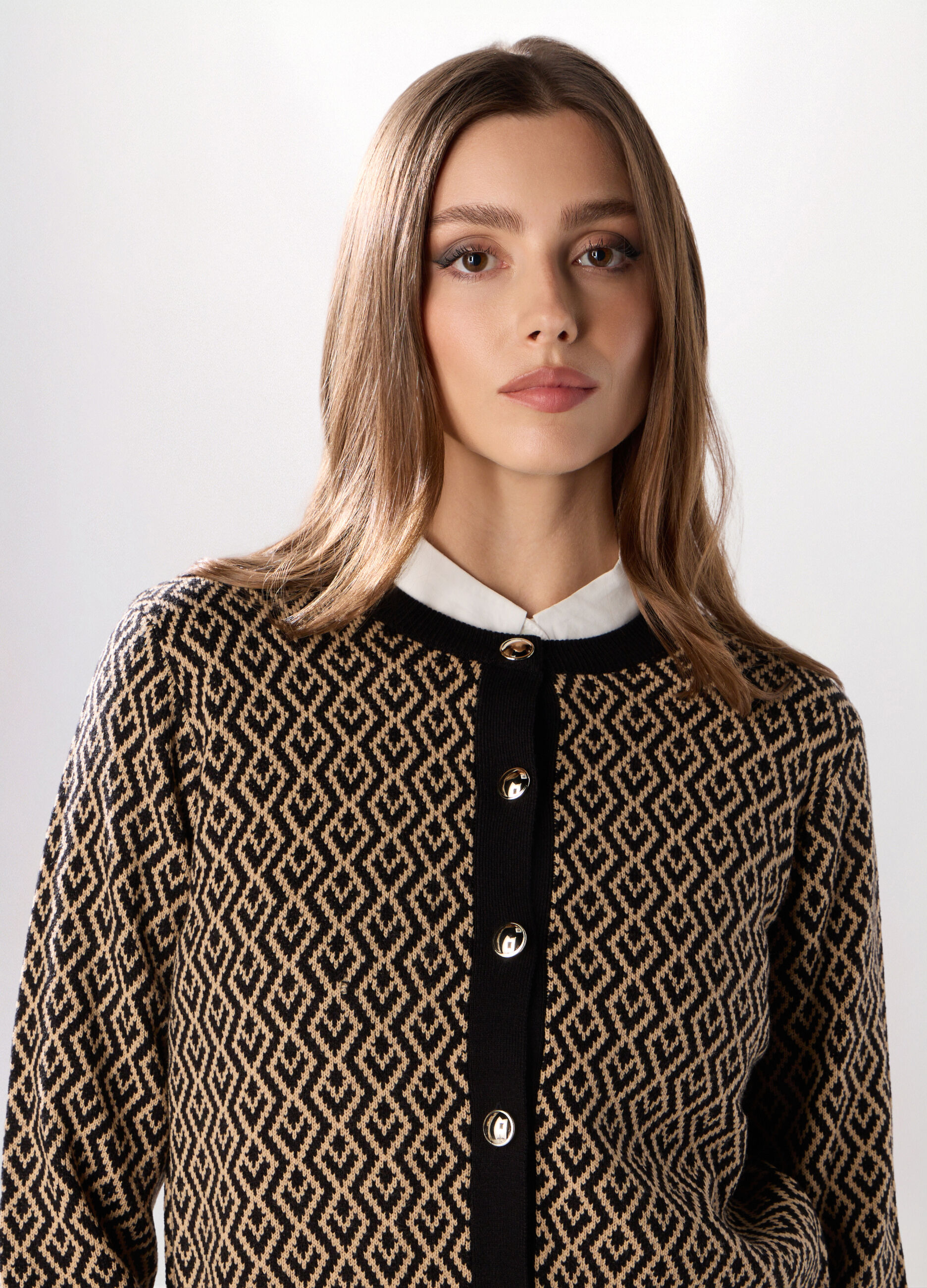 Cardigan jacquard donna_2