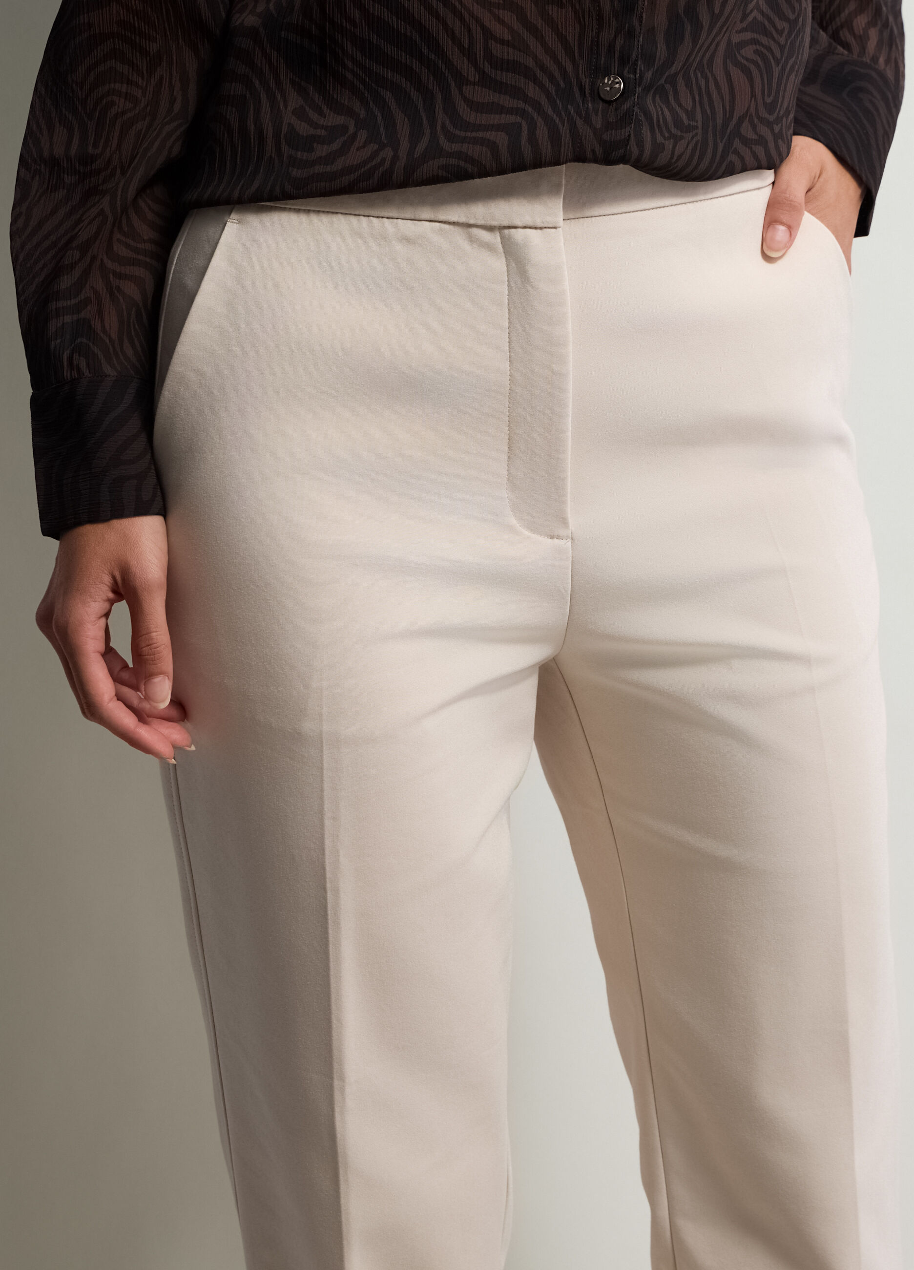 Pantaloni chino Fit Regular misto cotone stretch _3