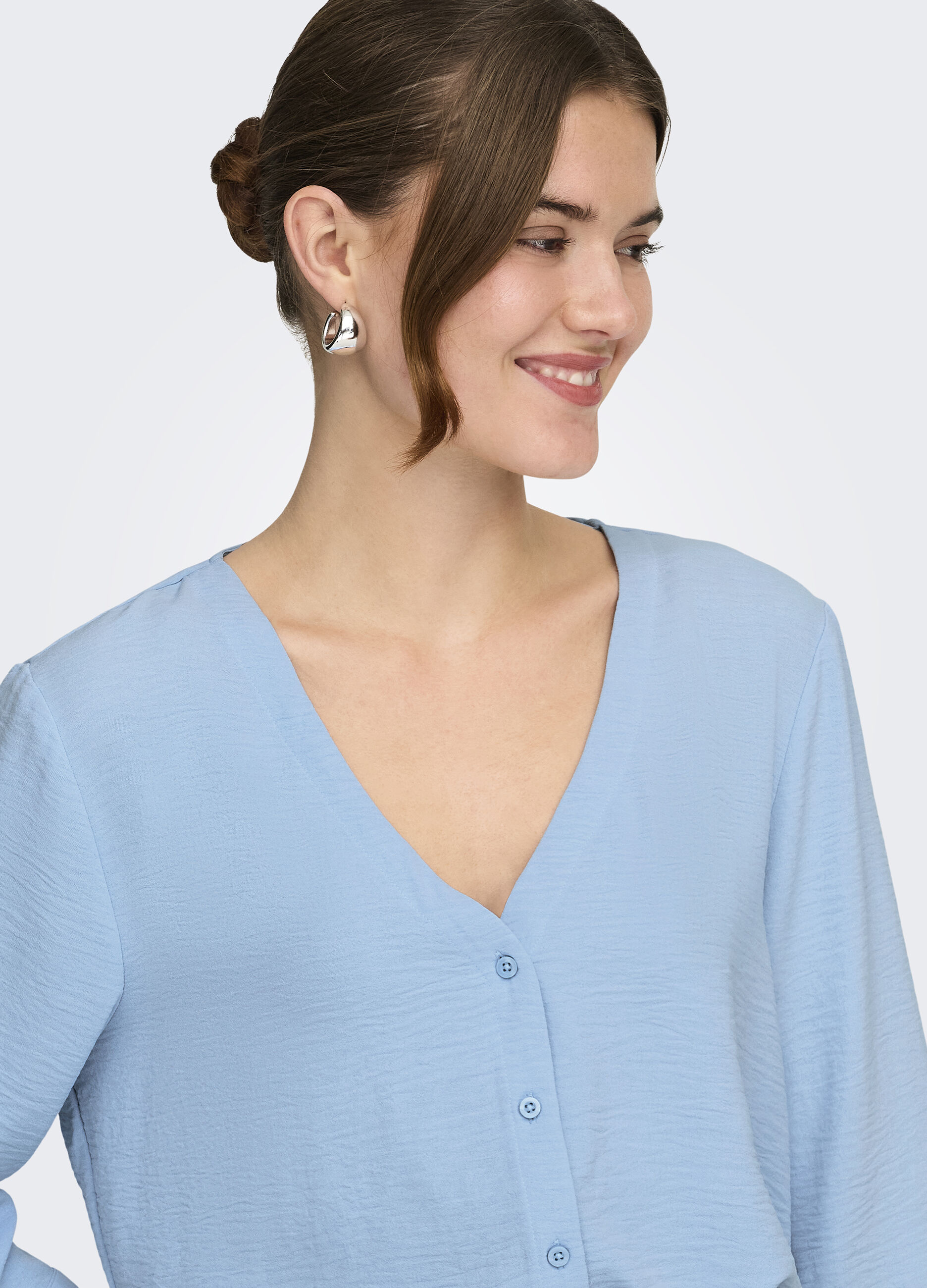 Camicia regular fit con colletto cinese_1