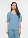 Top pigiama con scollo a V stretch donna_0