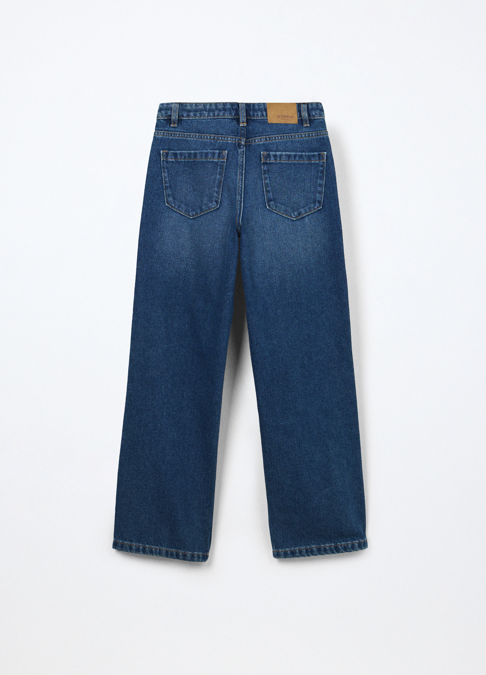 Pantaloni in denim misto cotone ragazza_1