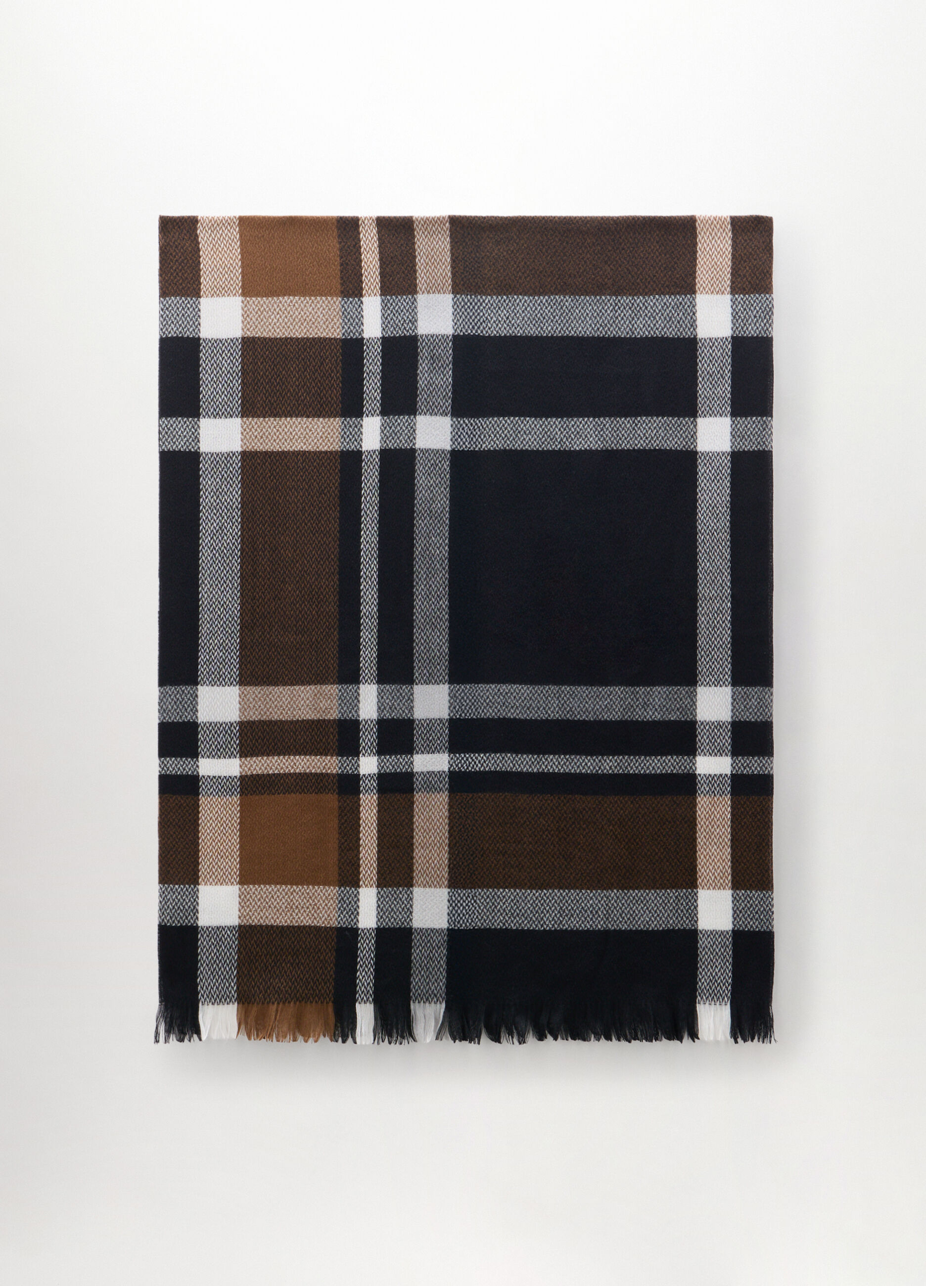 Sciarpa jacquard a quadri donna_0