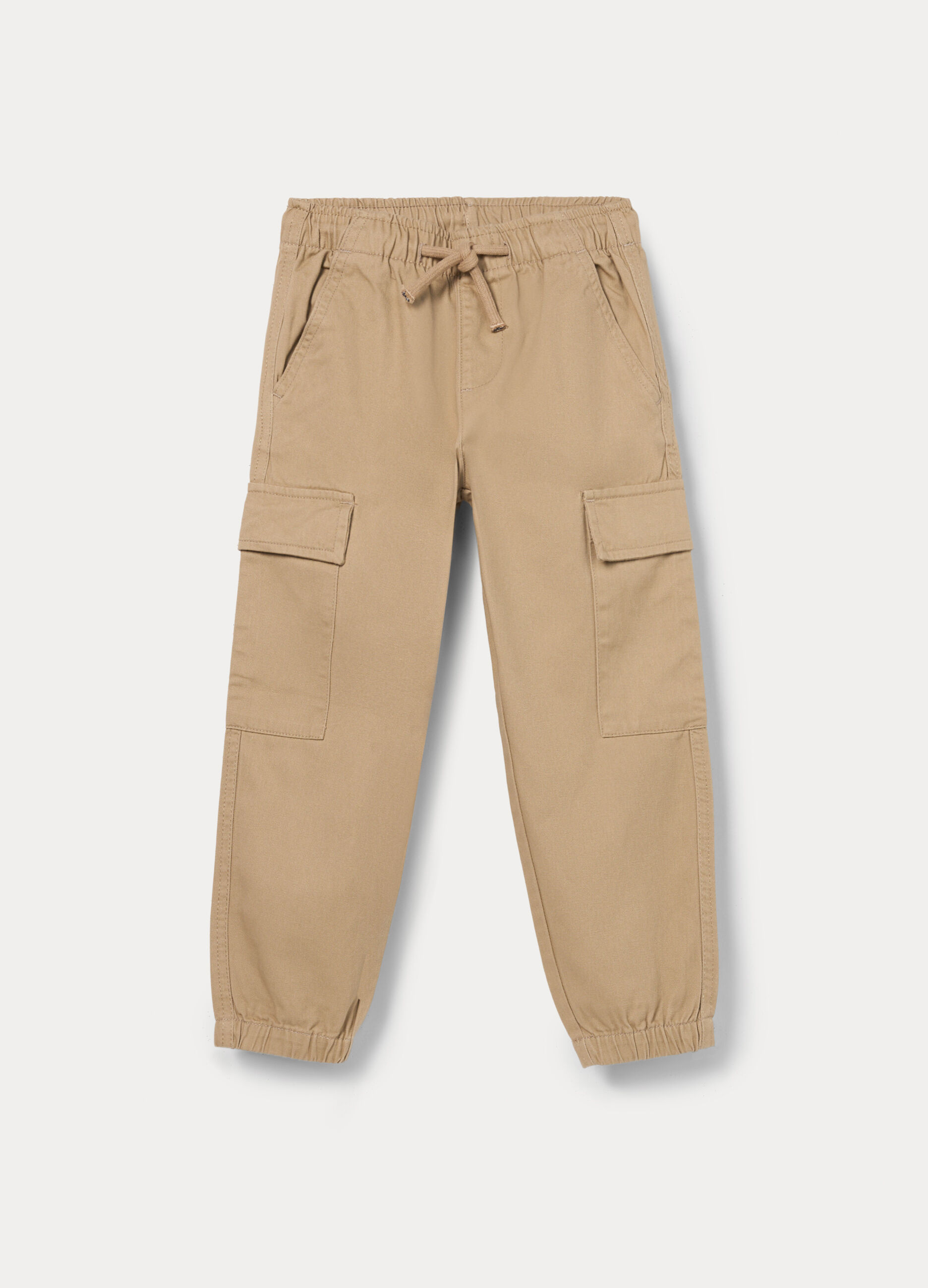 Pantaloni chino cargo in puro cotone bambino_0