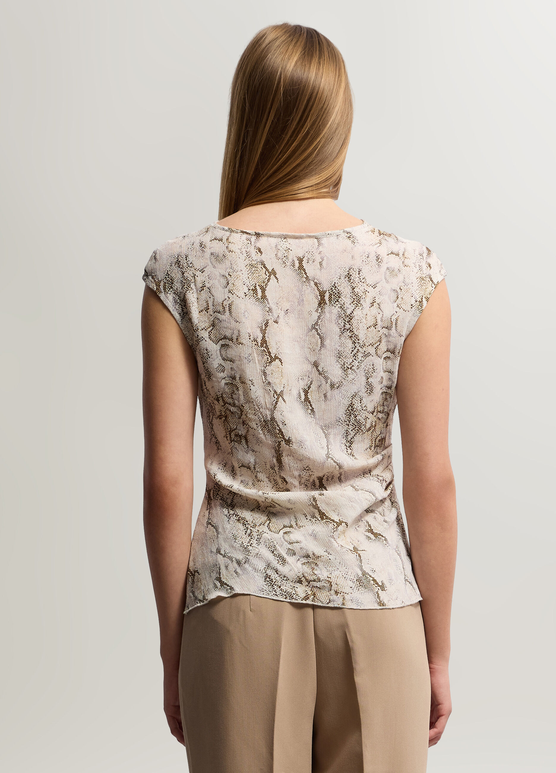 Blusa Fit Regular girocollo in poli viscosa donna_1