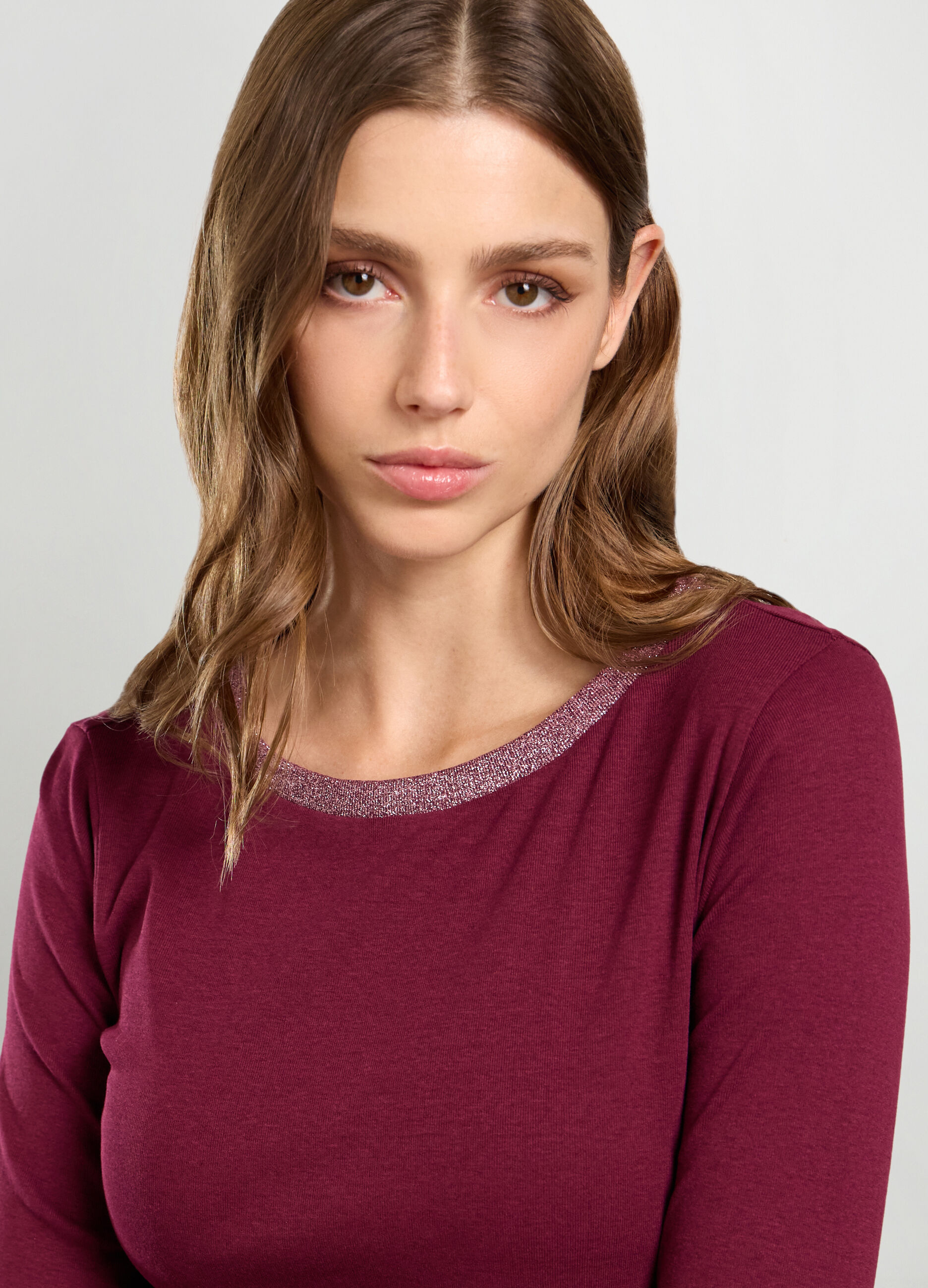 T-shirt in misto cotone donna_2