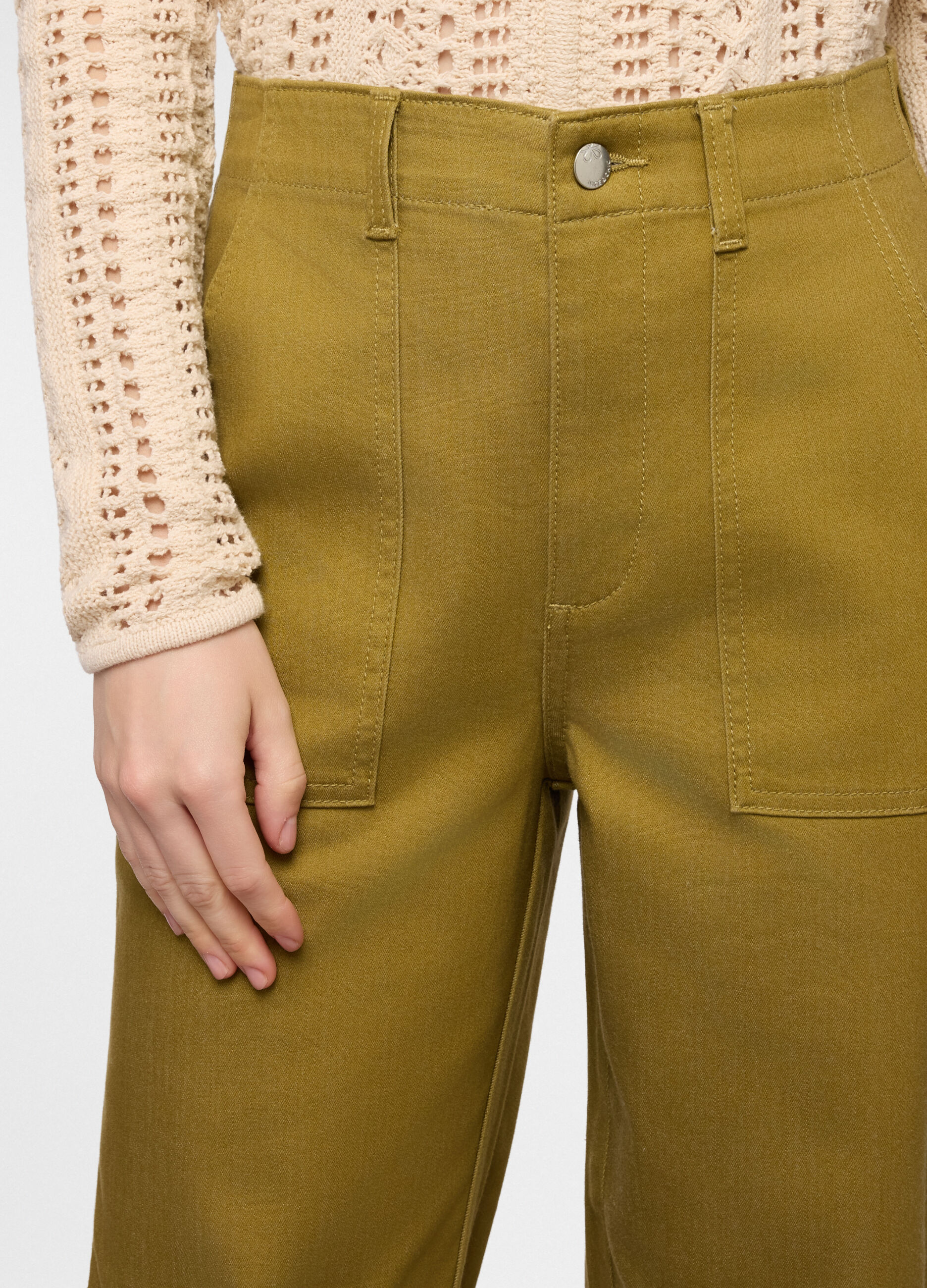 Pantaloni in stretch denim regular fit donna_2