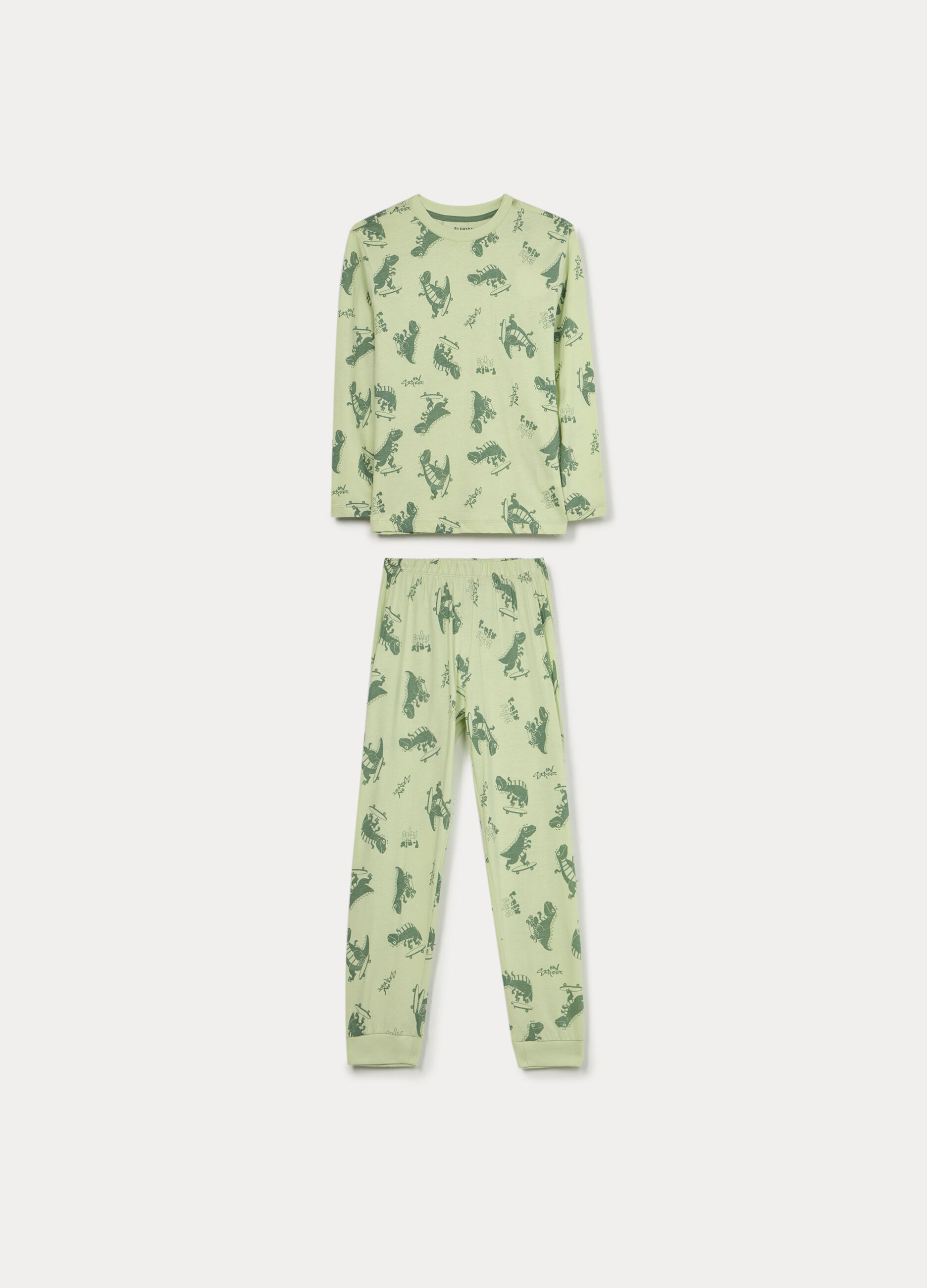 Set pigiama lungo in jersey di puro cotone bambino_0