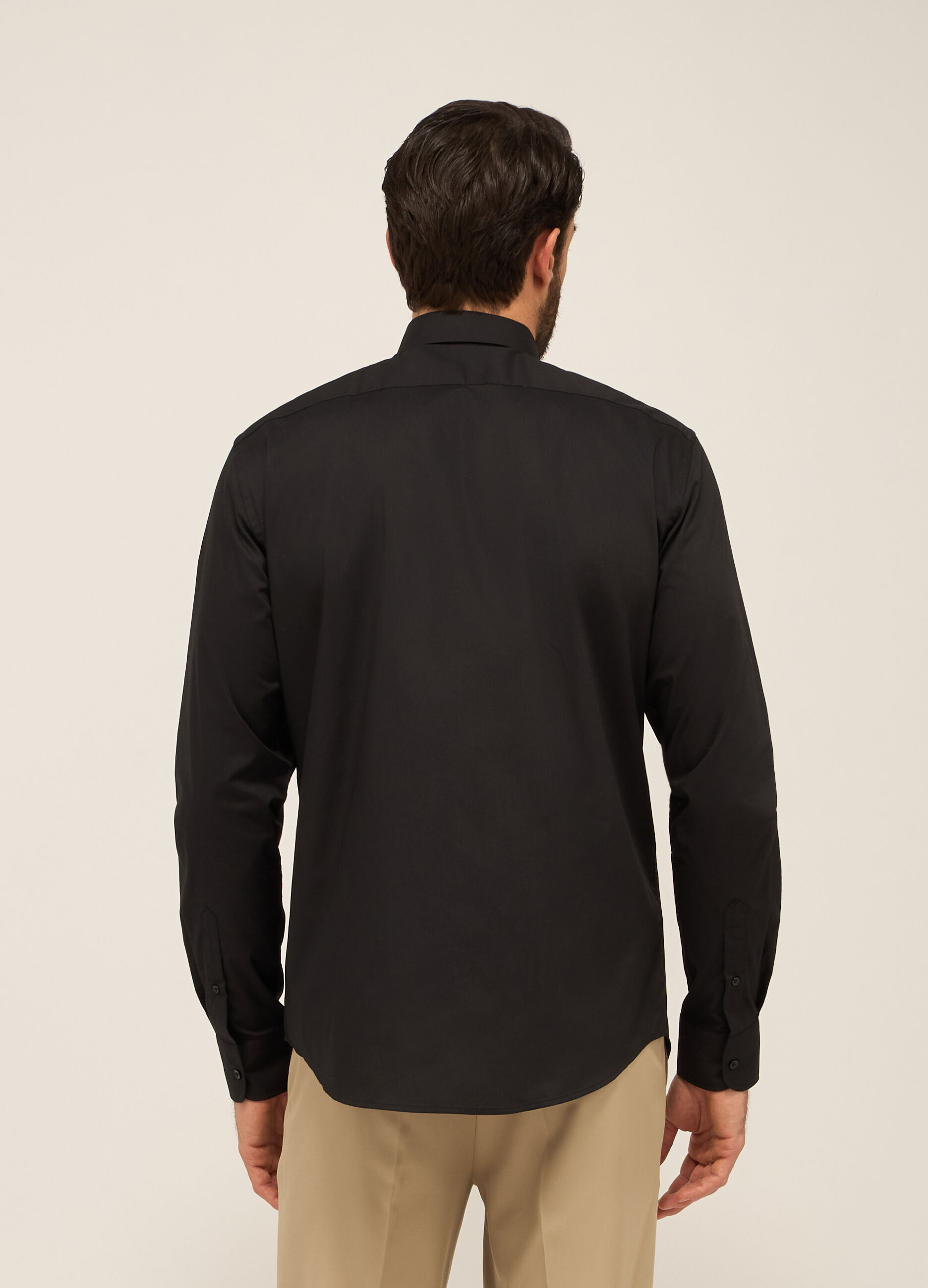 Camicia regular fit in misto cotone uomo_1