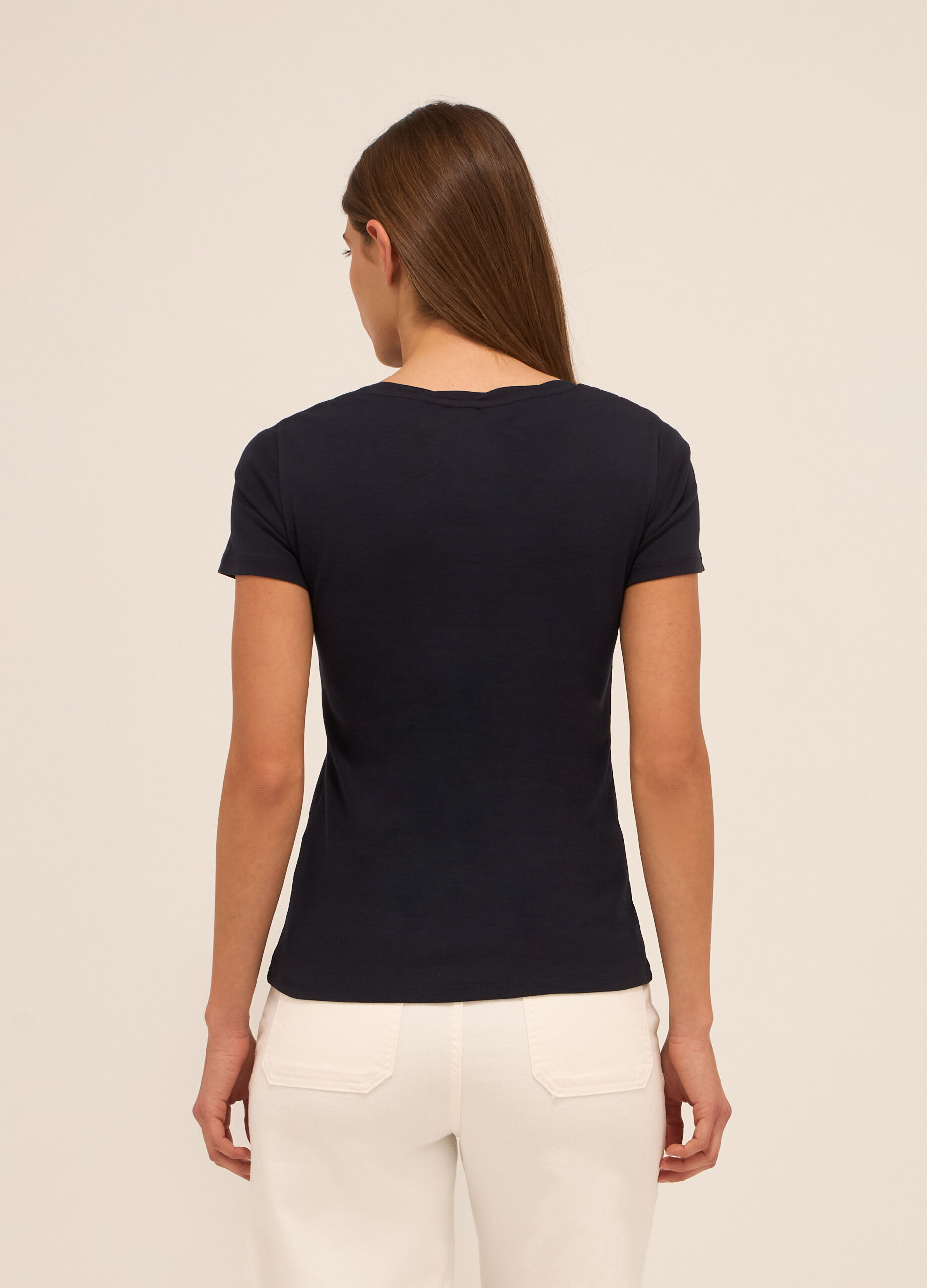 T-shirt in puro cotone donna_1