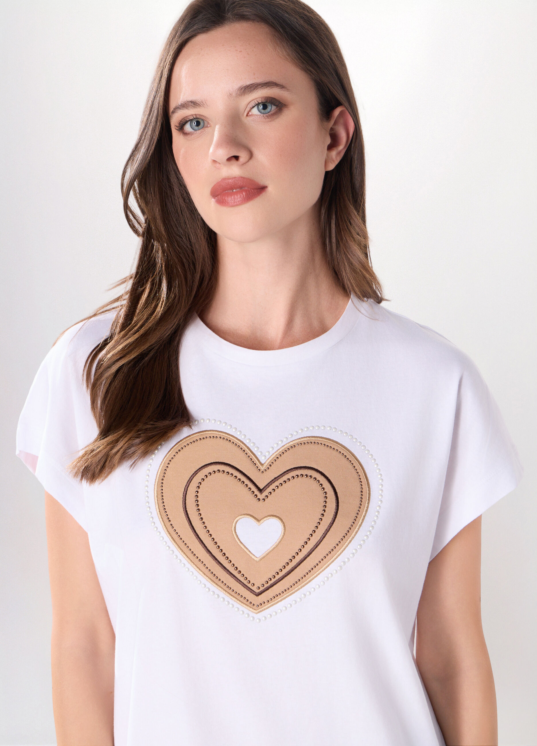 T-shirt in jersey di puro cotone donna_2
