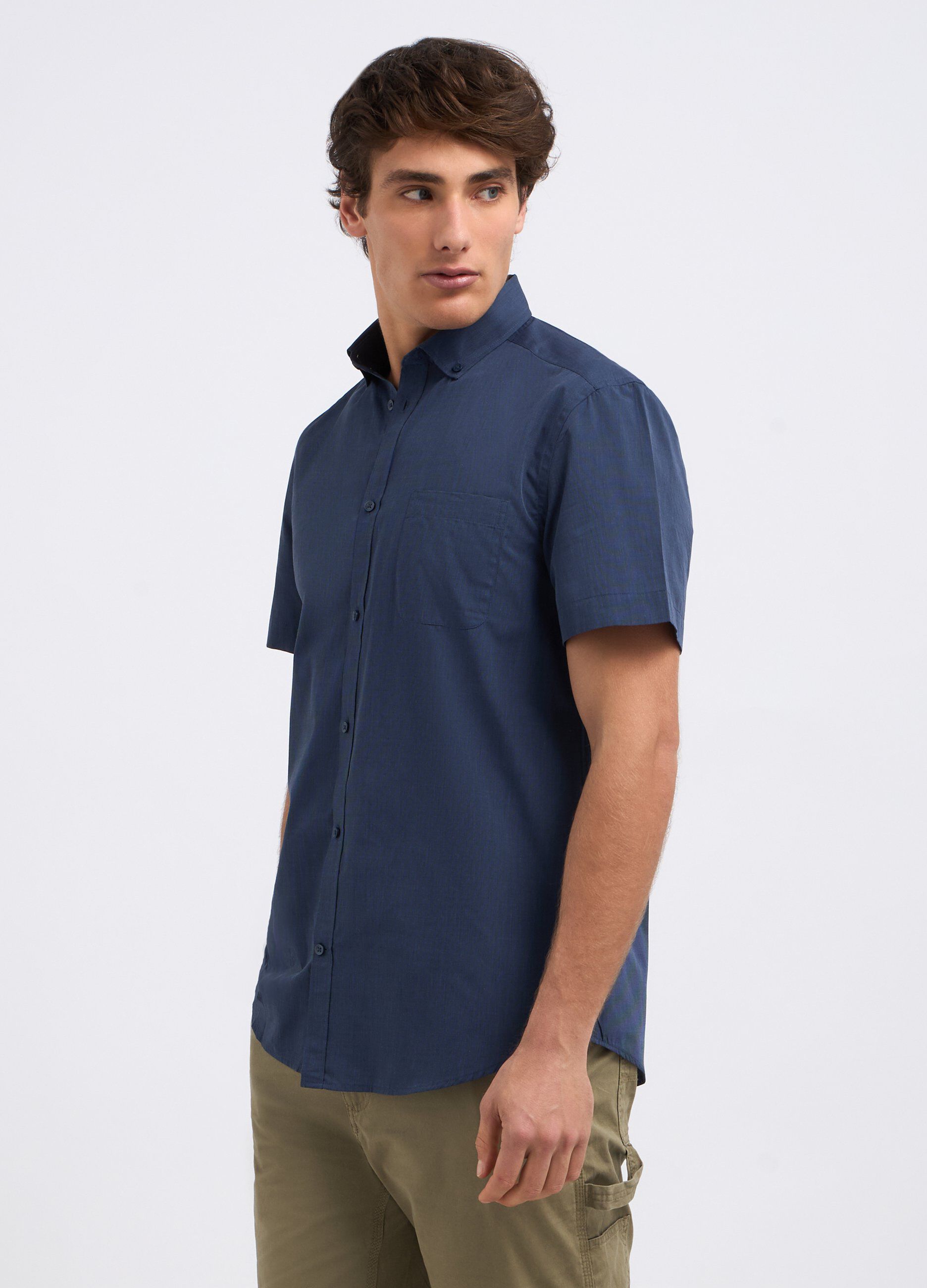 Camicia in misto cotone uomo_0