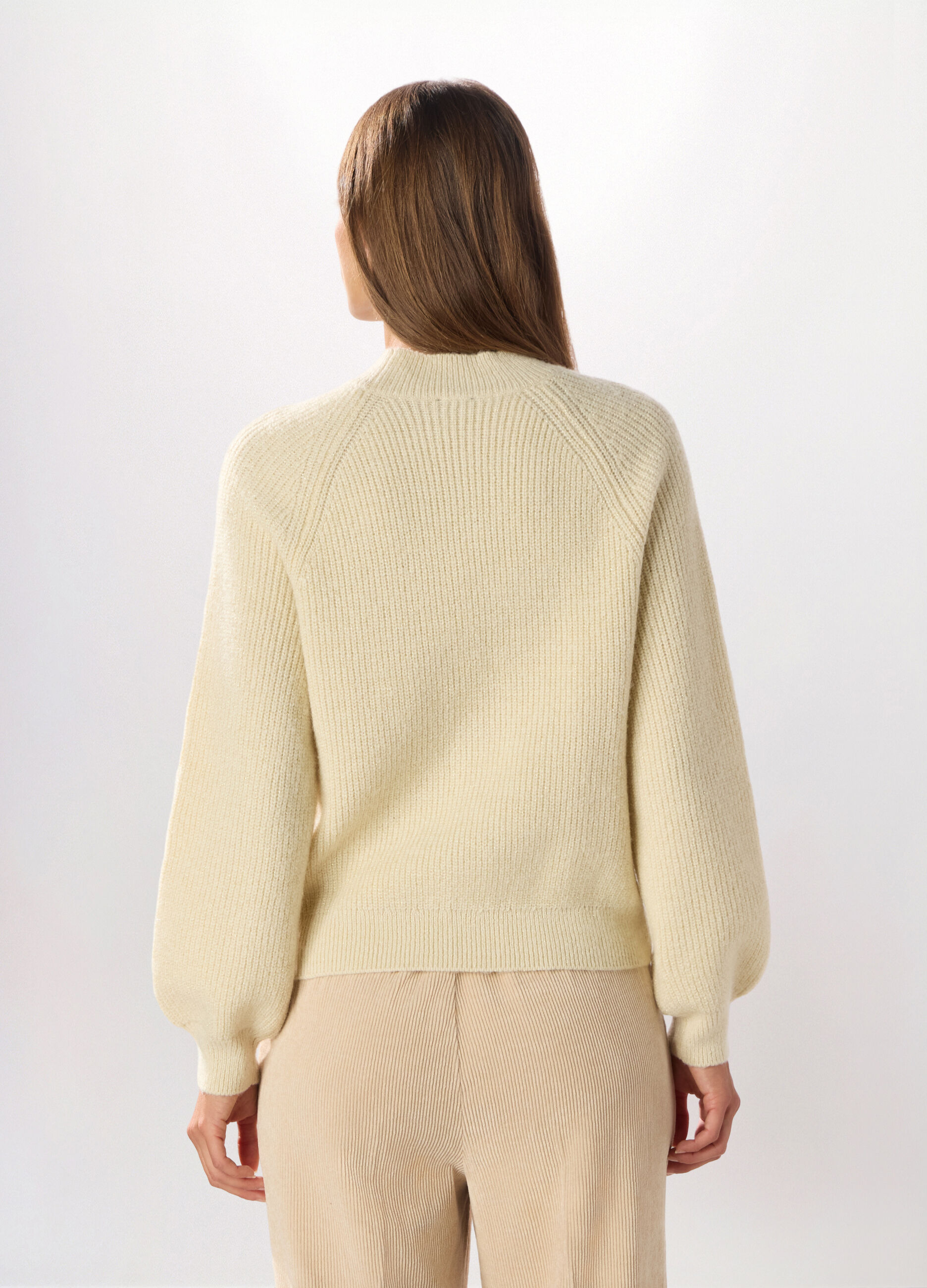 Pullover misto lana e filo lurex donna_1