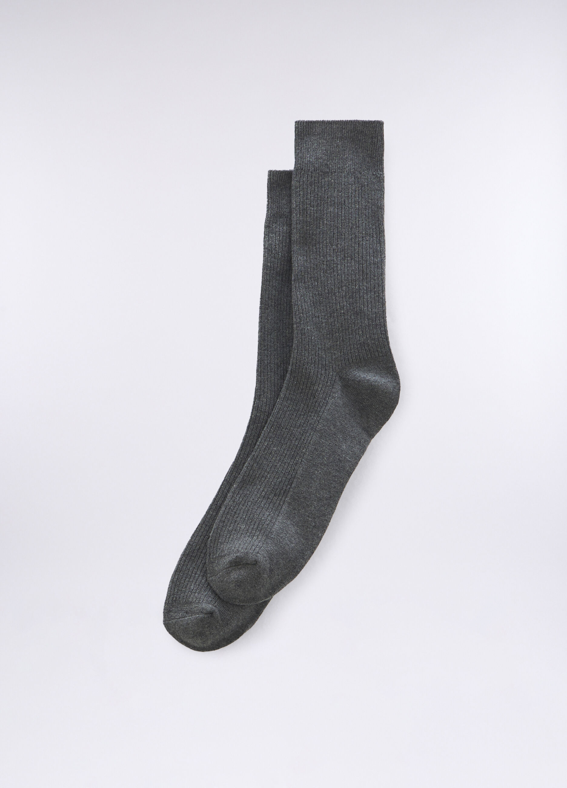 Calze corte in cotone stretch a costine uomo_0