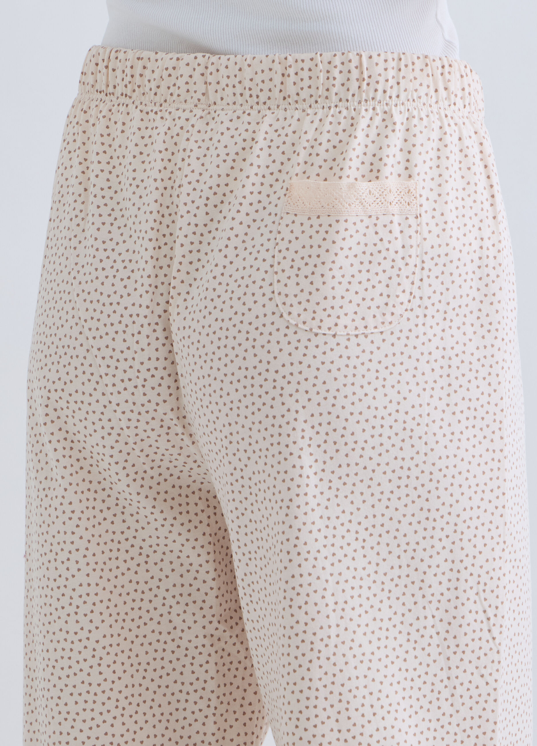 Pantaloni lunghi pigiama in jersey di puro cotone donna_2