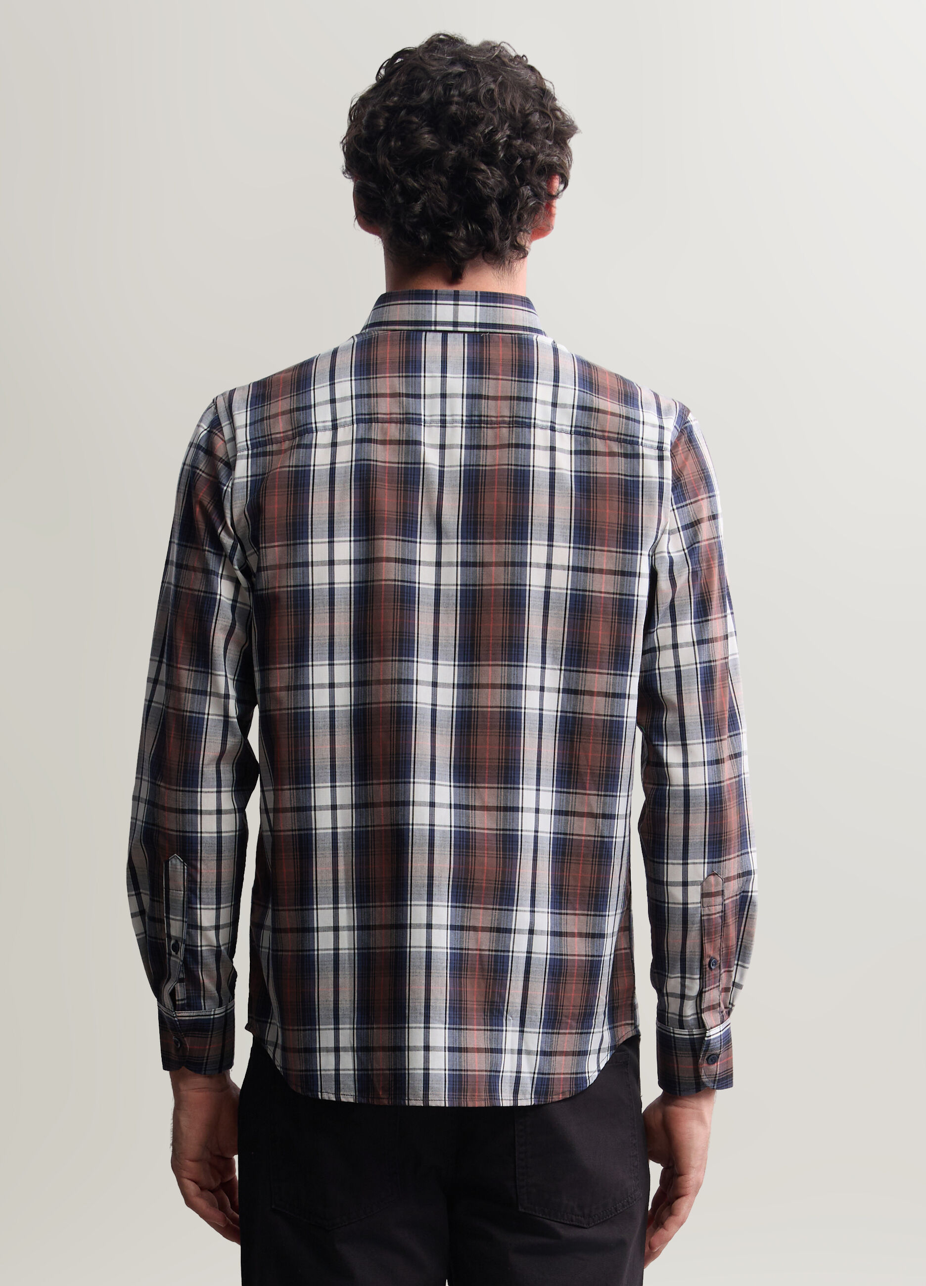 Camicia regular fit in misto cotone uomo_1