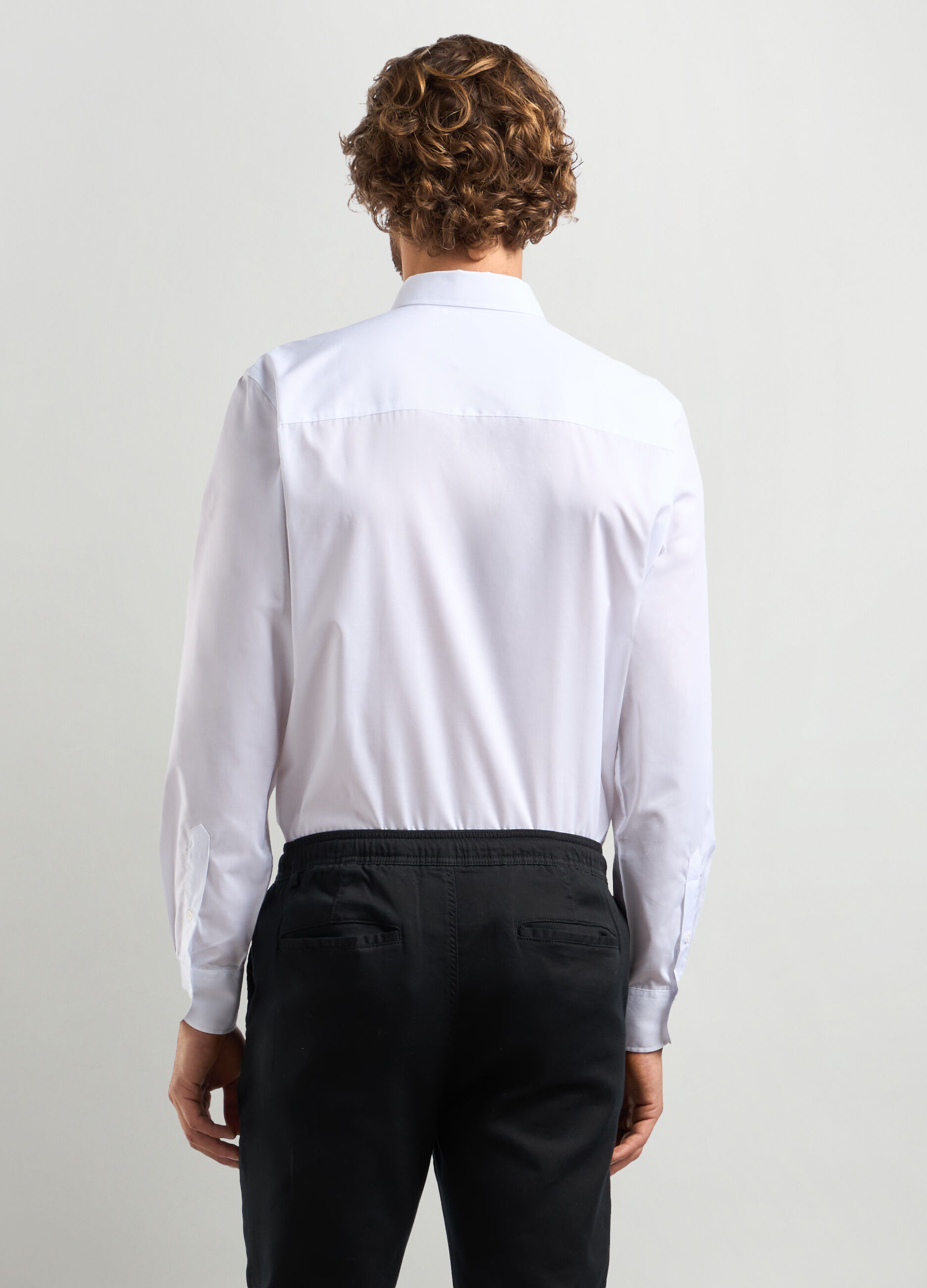 Camicia regular fit colletto button down in misto cotone_1