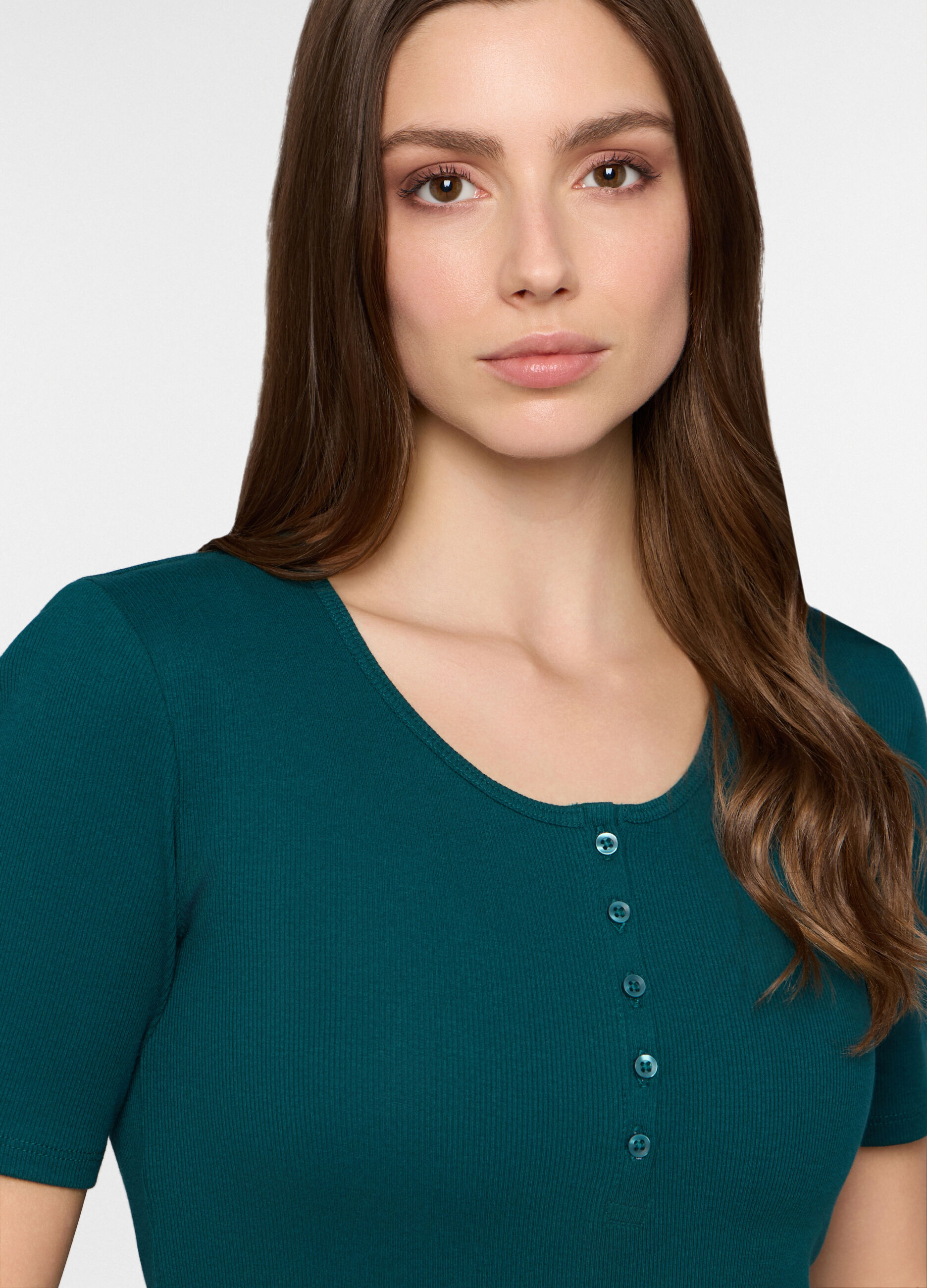 T-shirt girocollo fitted donna _2