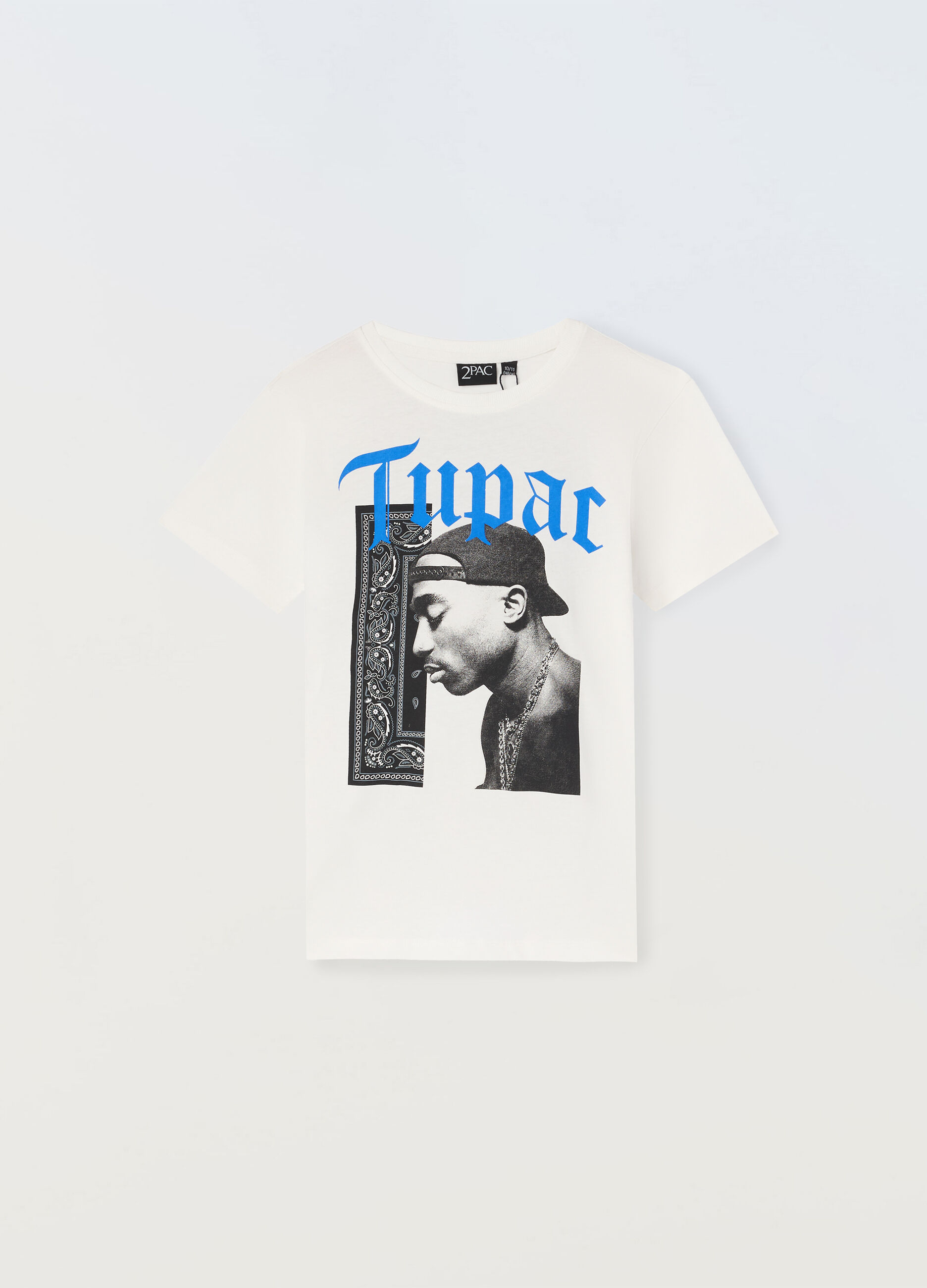 T-shirt Tupac Shakur in puro cotone ragazzo_0