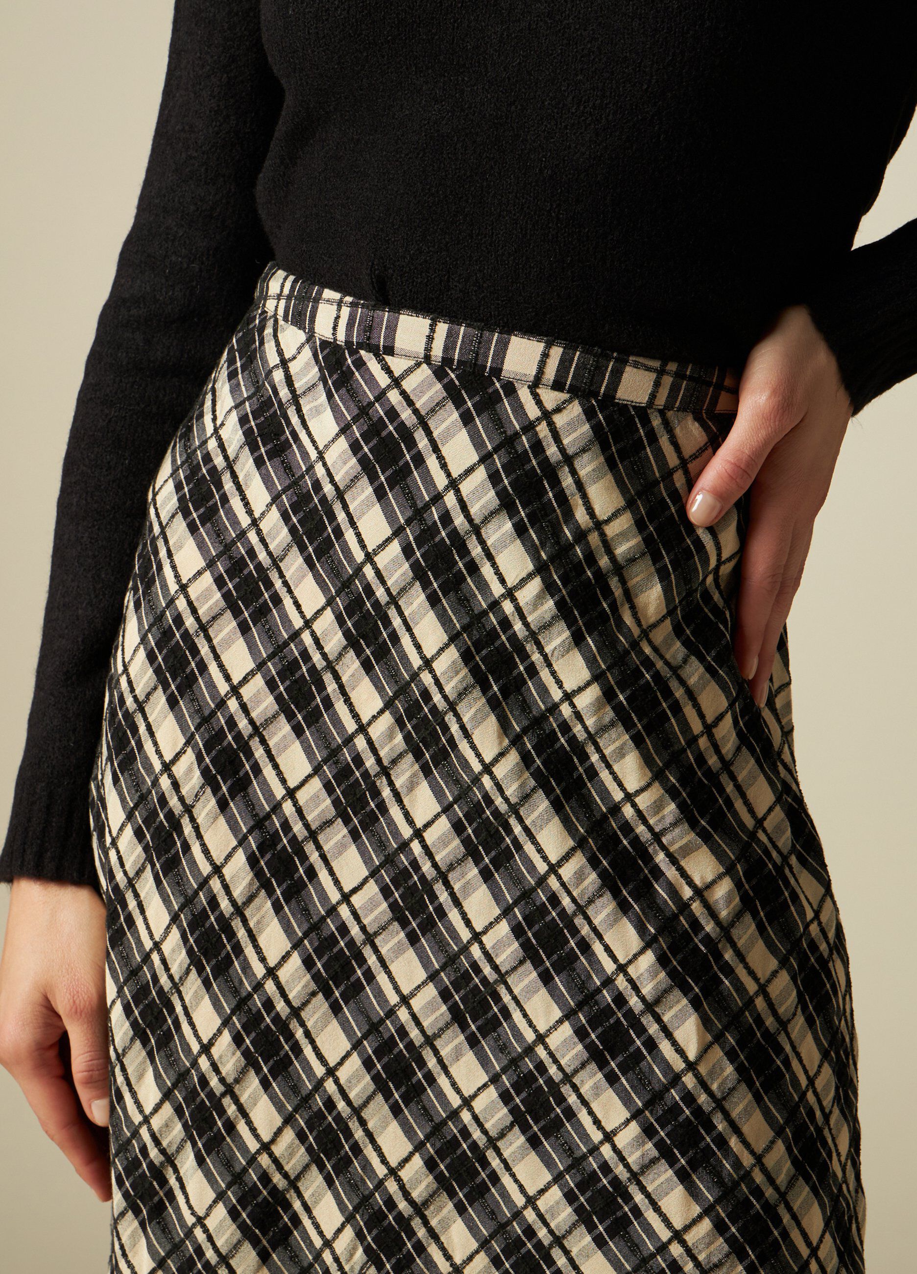 Gonna lunga in misto viscosa donna