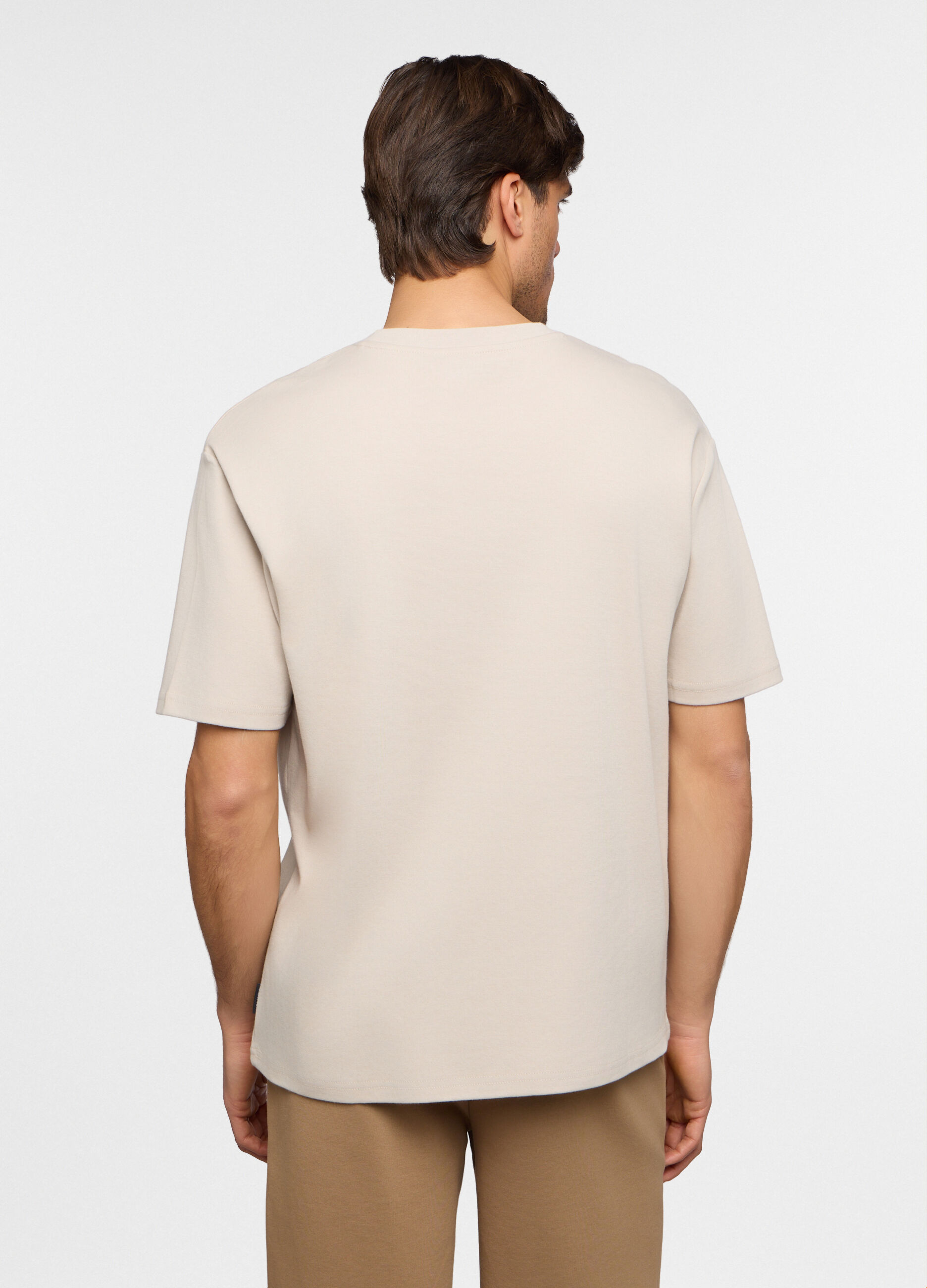T-shirt girocollo oversize in cotone uomo_1