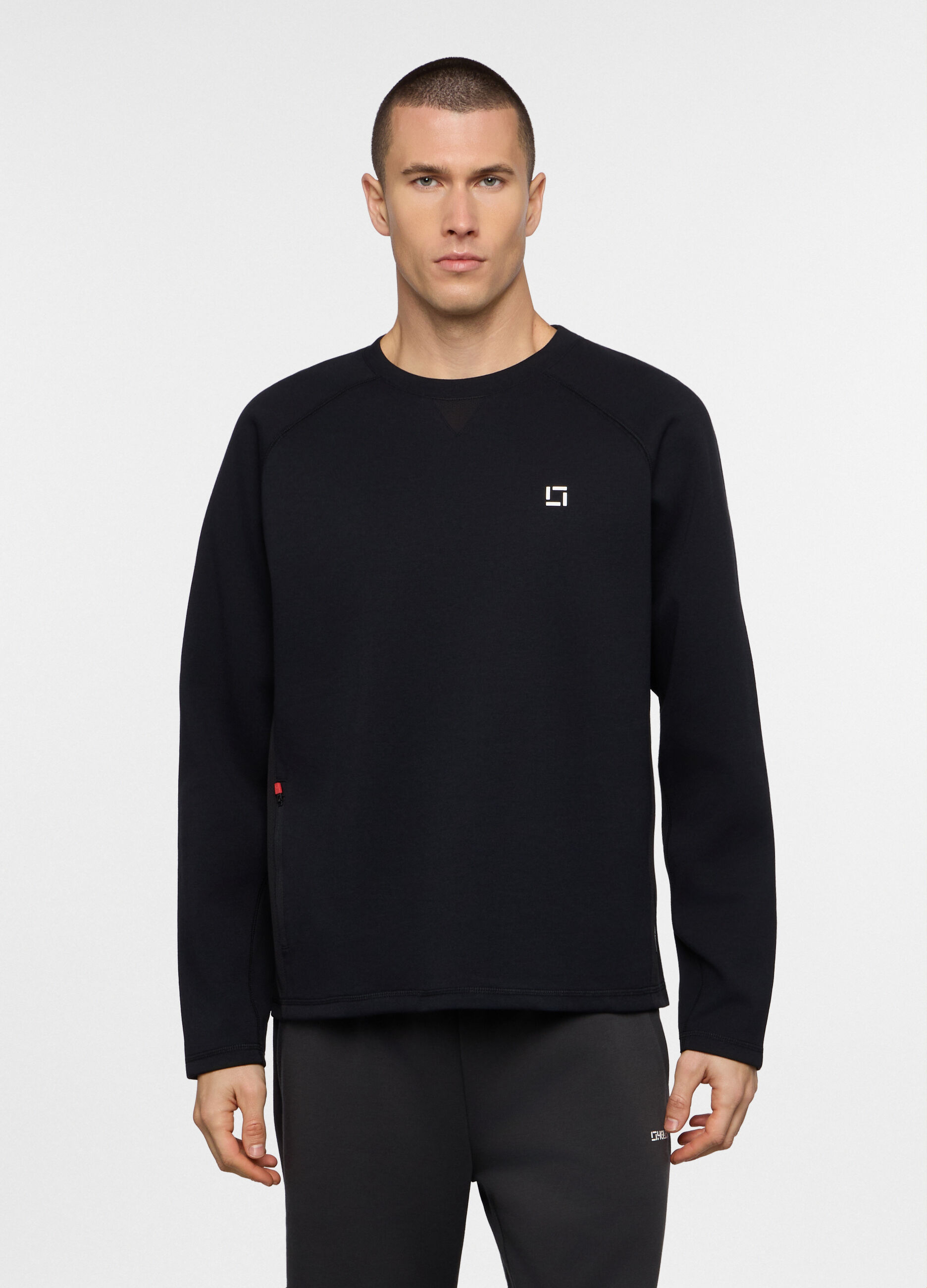 Felpa girocollo in interlock misto cotone uomo_0