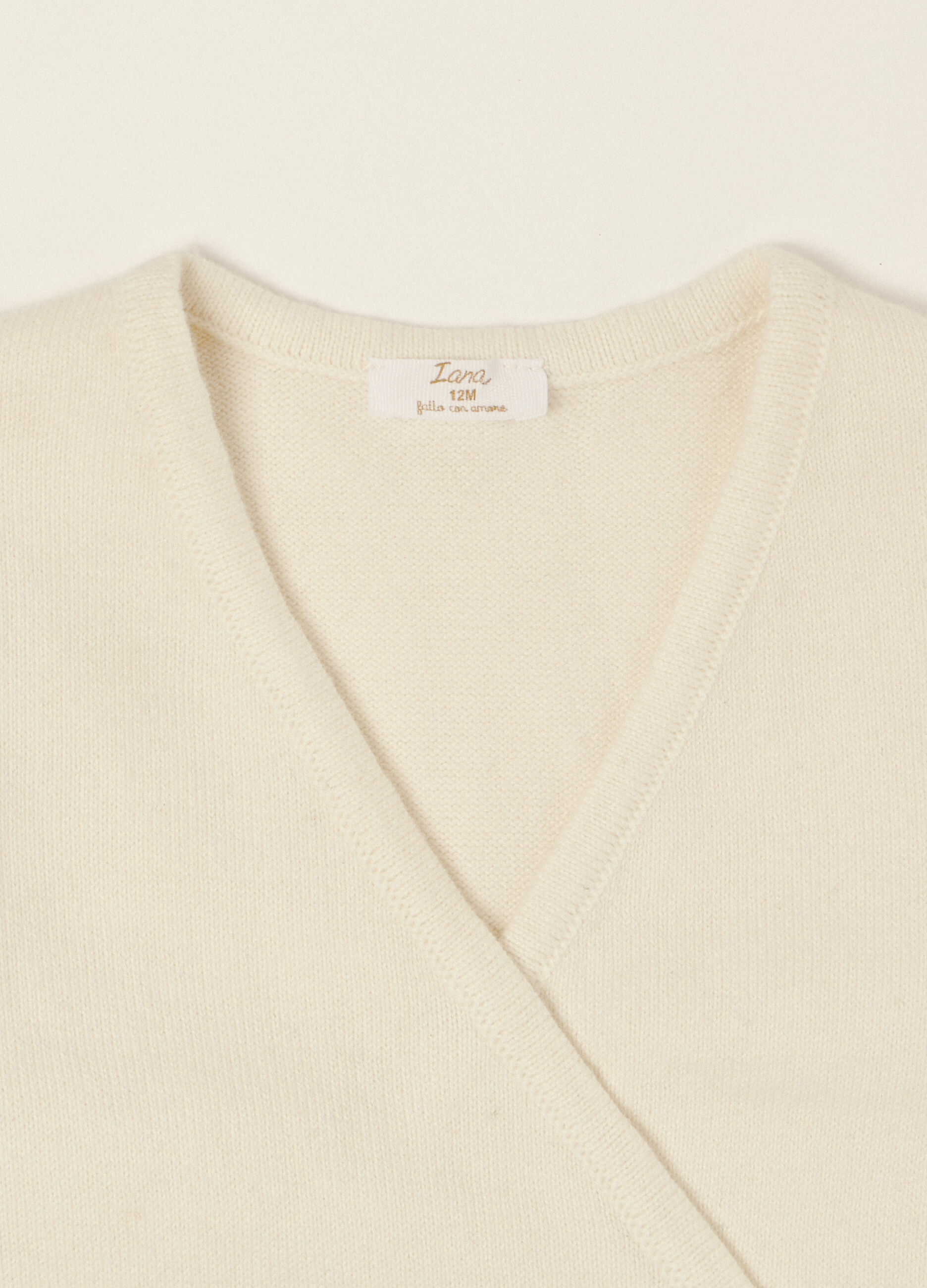 Cardigan bianco in puro cotone_2