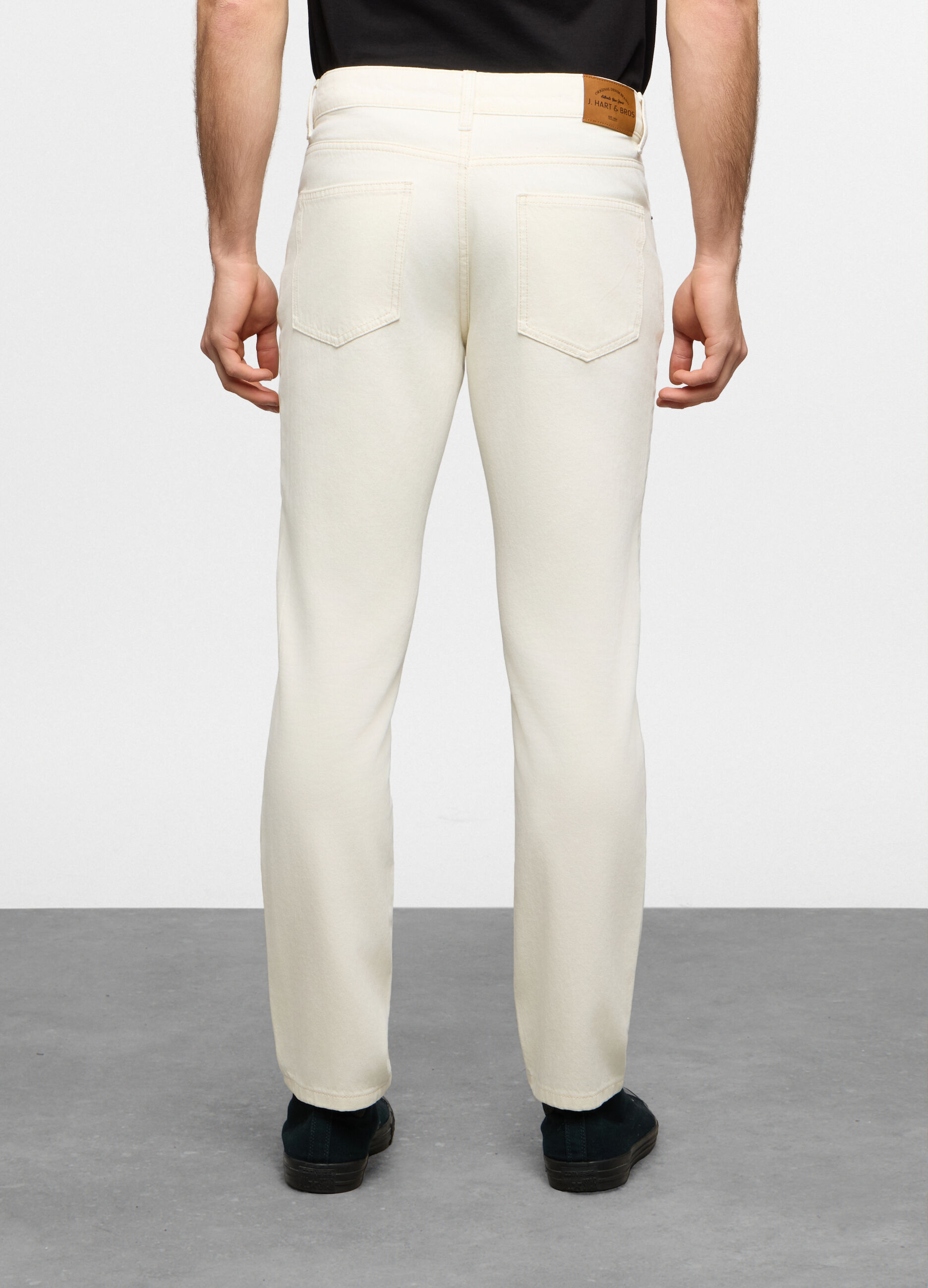 Jeans slim fit in denim di cotone uomo_2