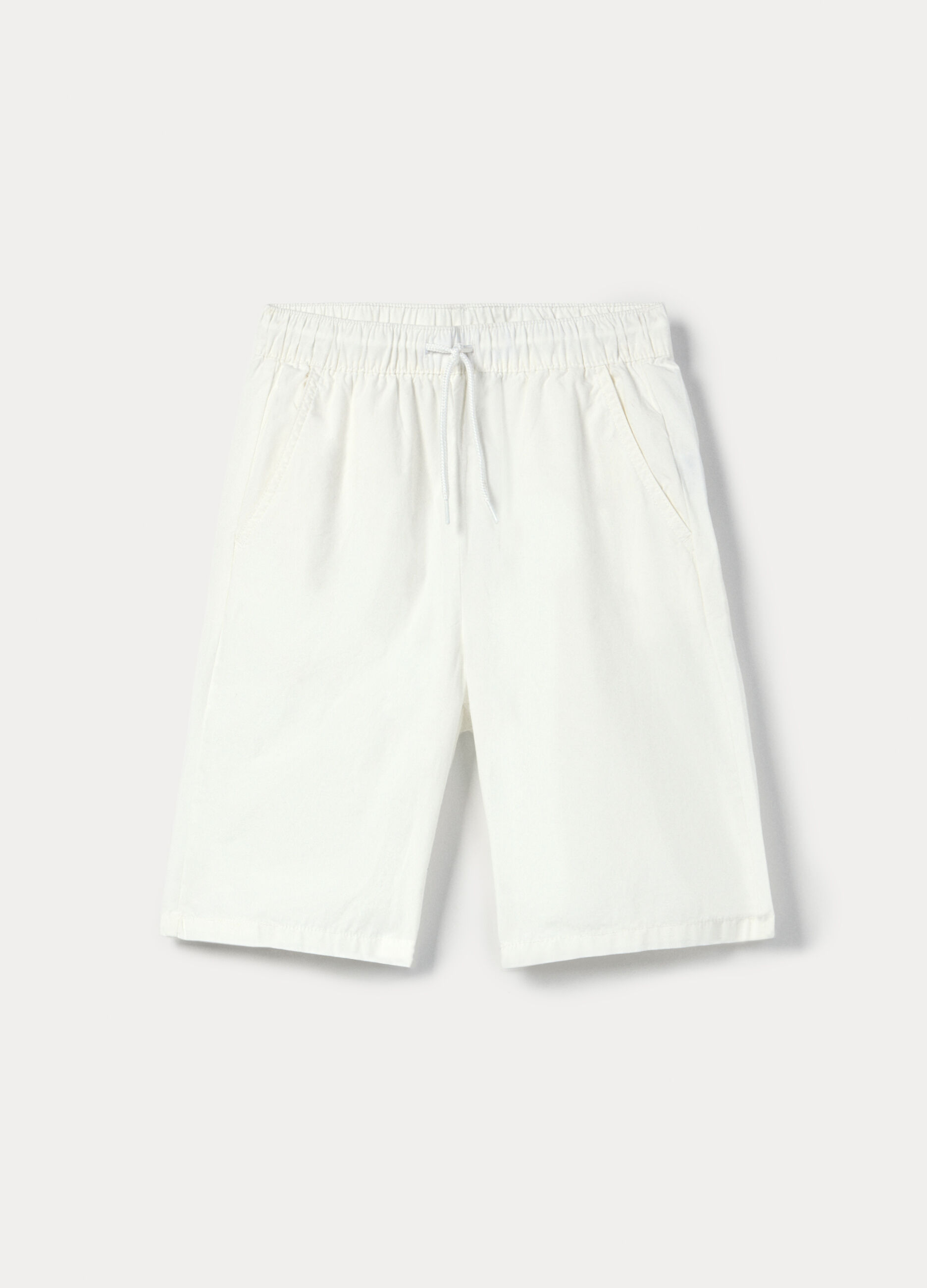 Shorts in popeline di puro cotone ragazzo_0