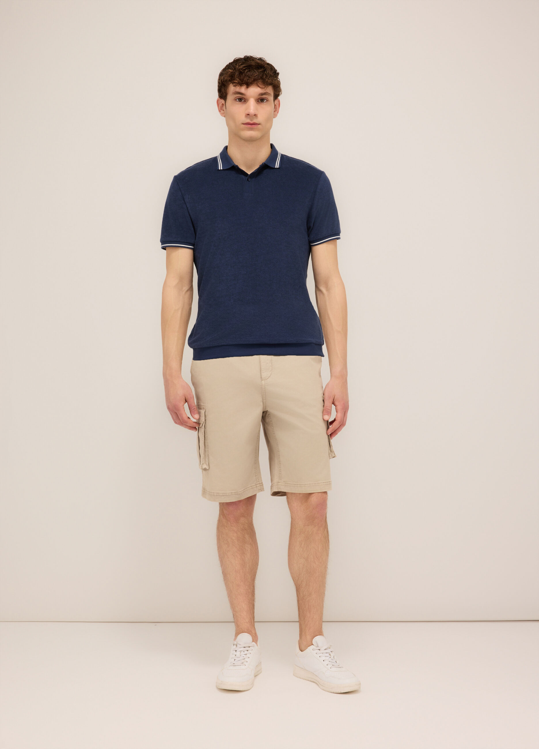 Bermuda in cotone stretch uomo_0