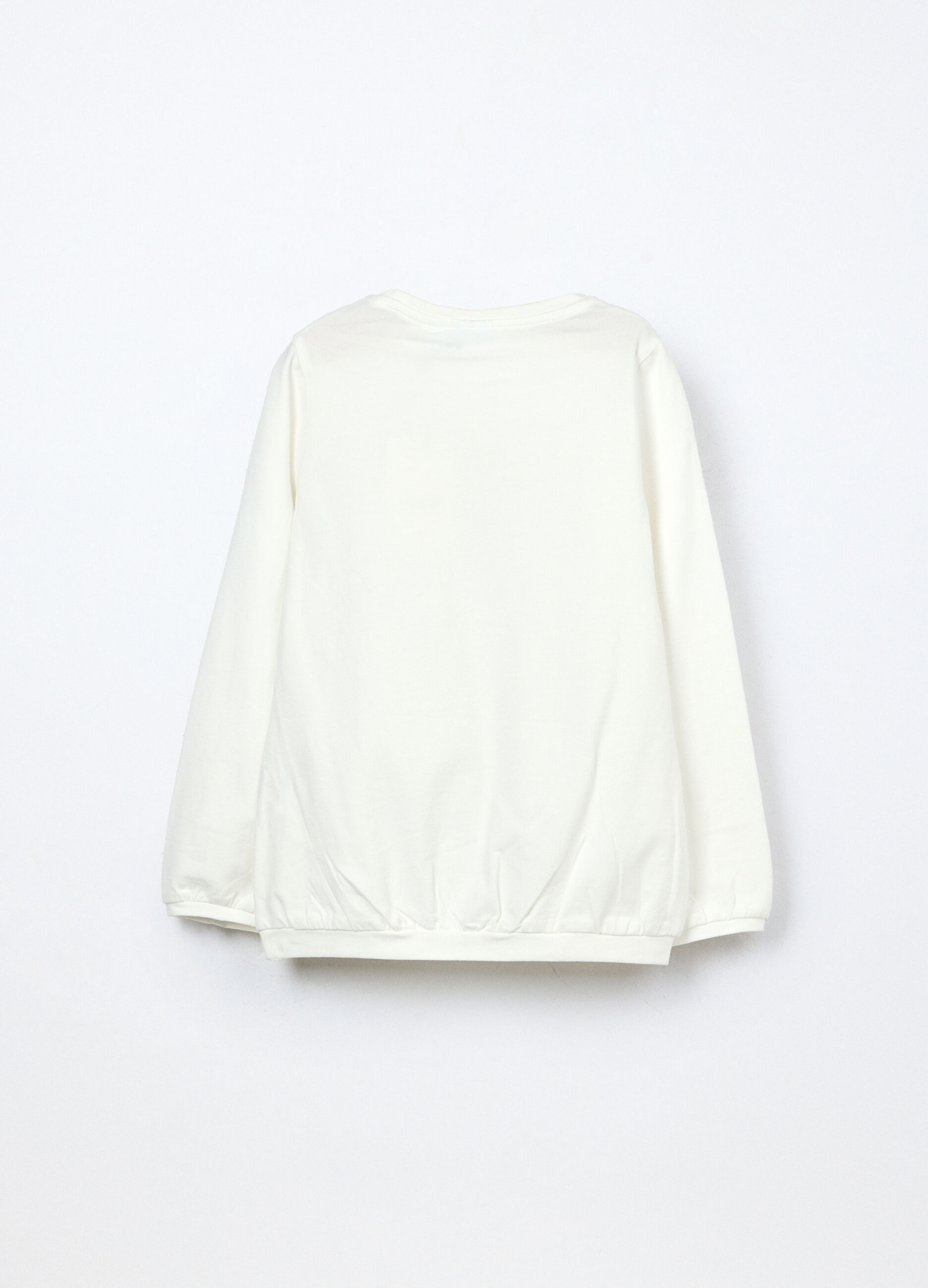 T-shirt in jersey di cotone stretch bambina_1