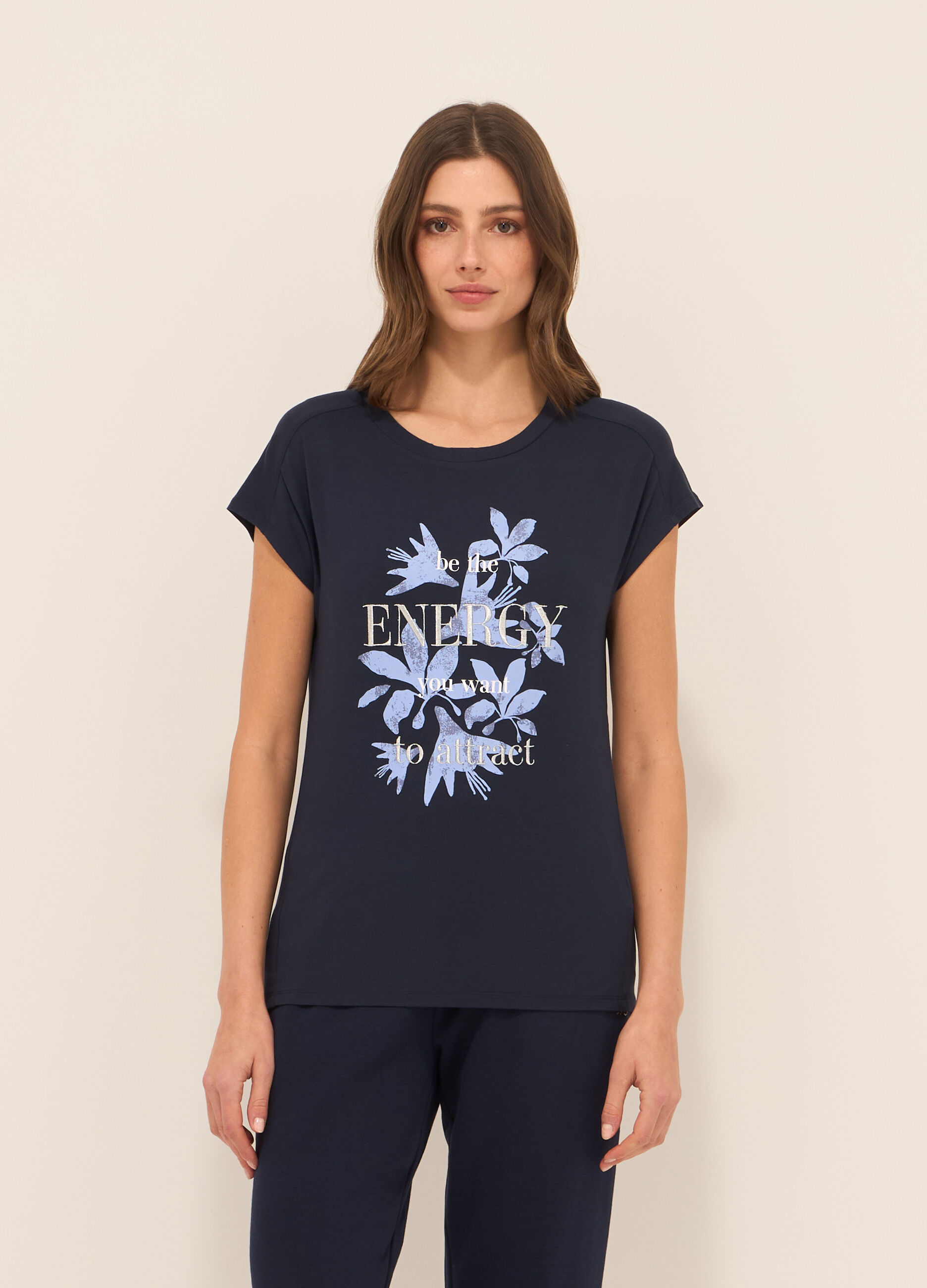 T-shirt in viscosa stretch donna_0