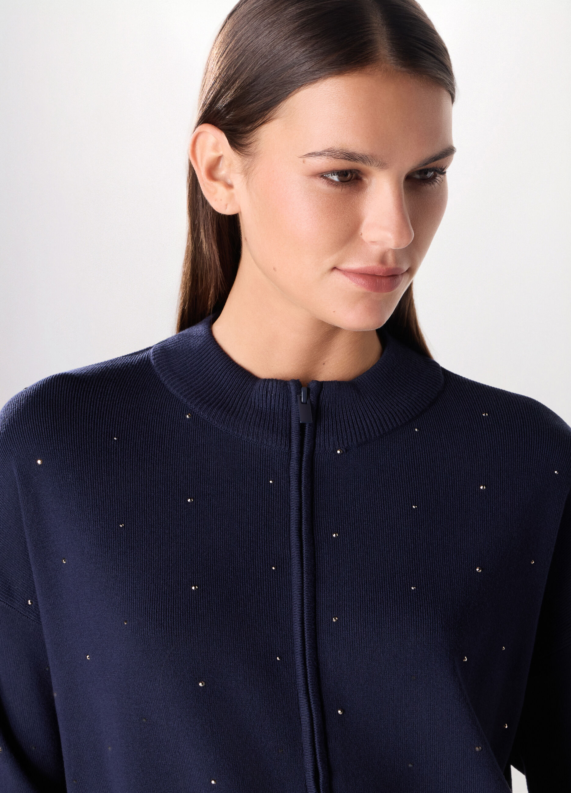 Cardigan misto viscosa donna_2