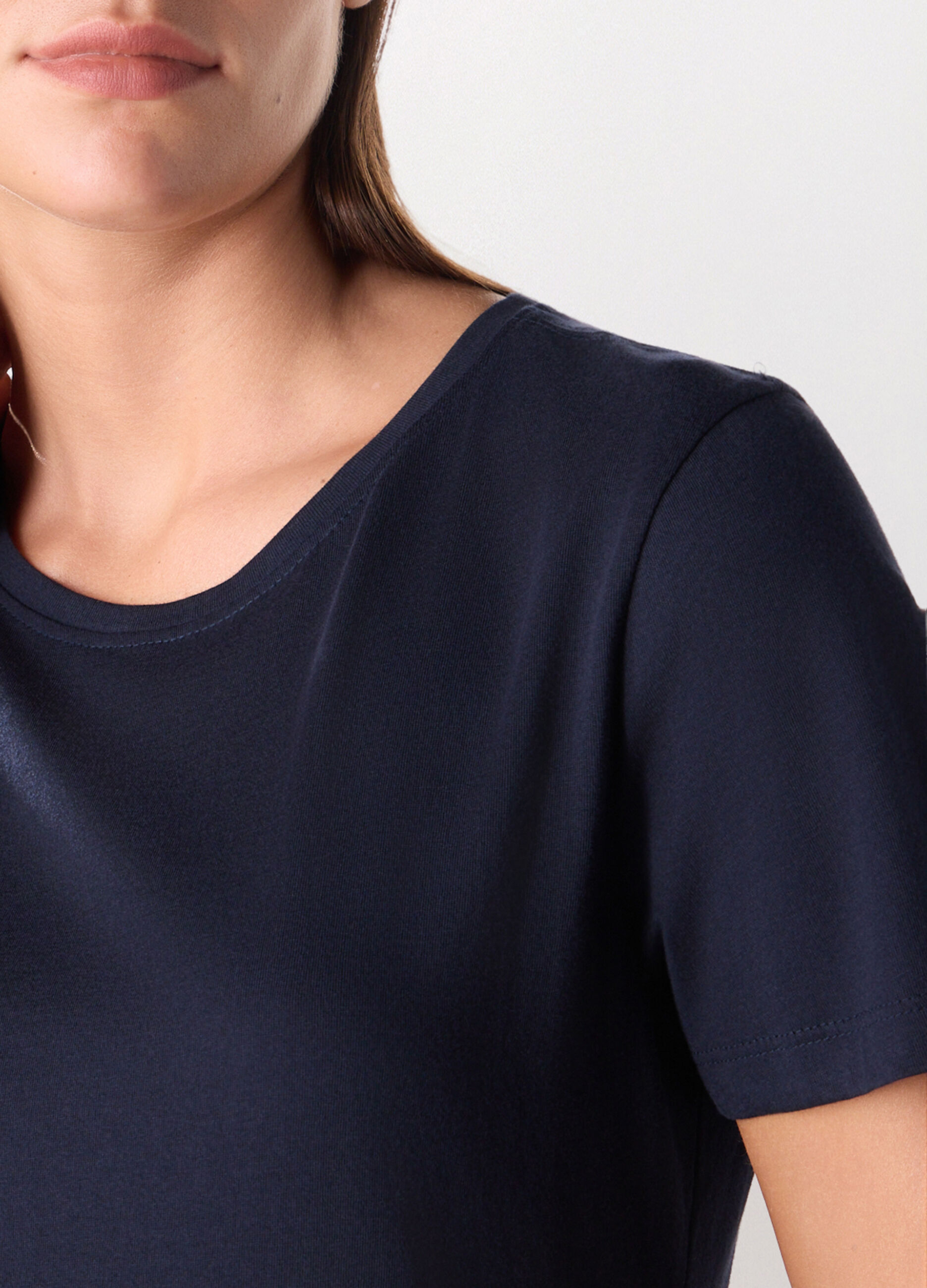 T-shirt in jersey di puro cotone donna_2