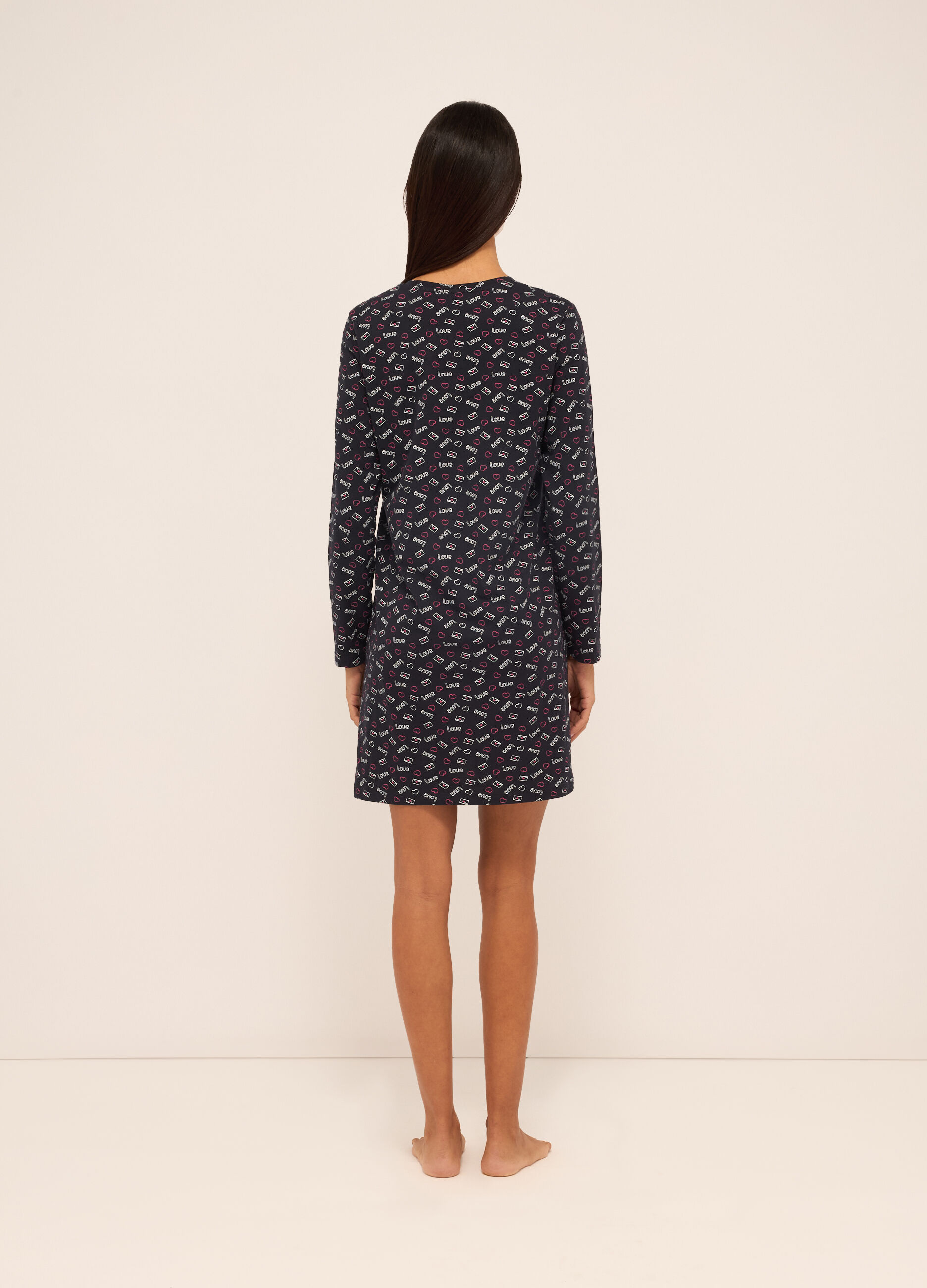 Camicia da notte in puro cotone donna_1