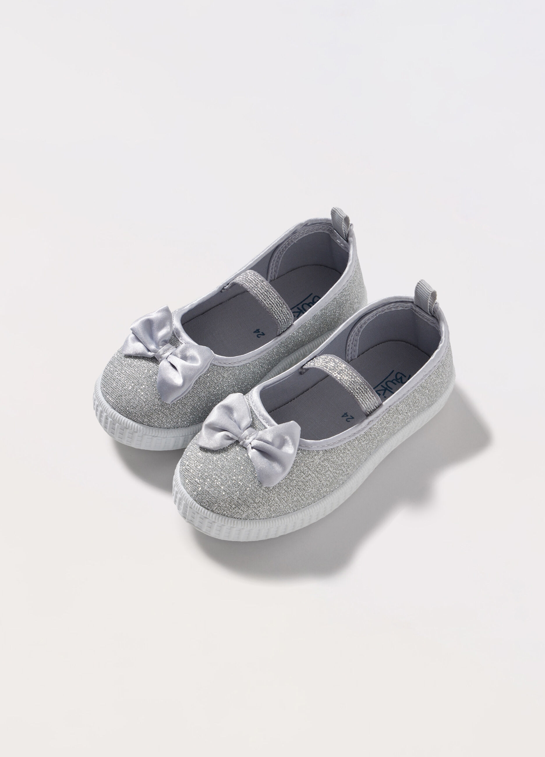 Ballerine lurex con fiocco bambina