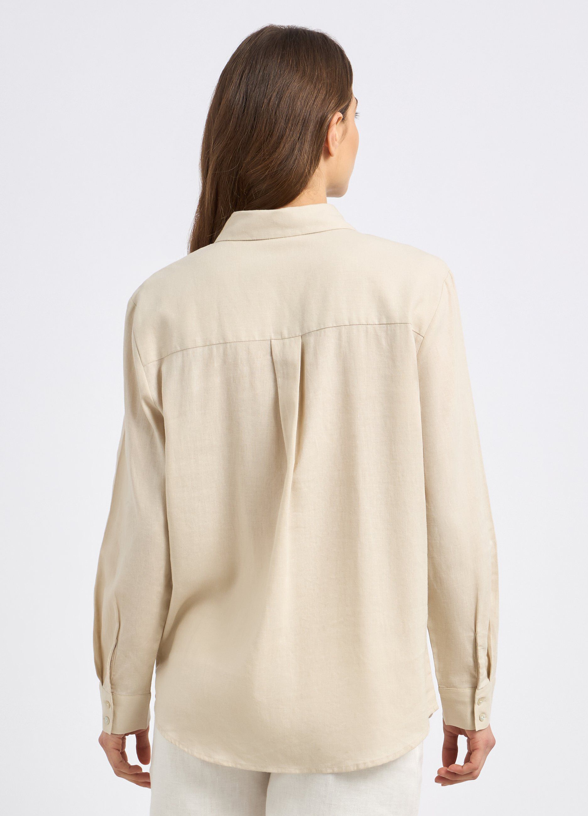 Camicia in misto lino donna_1