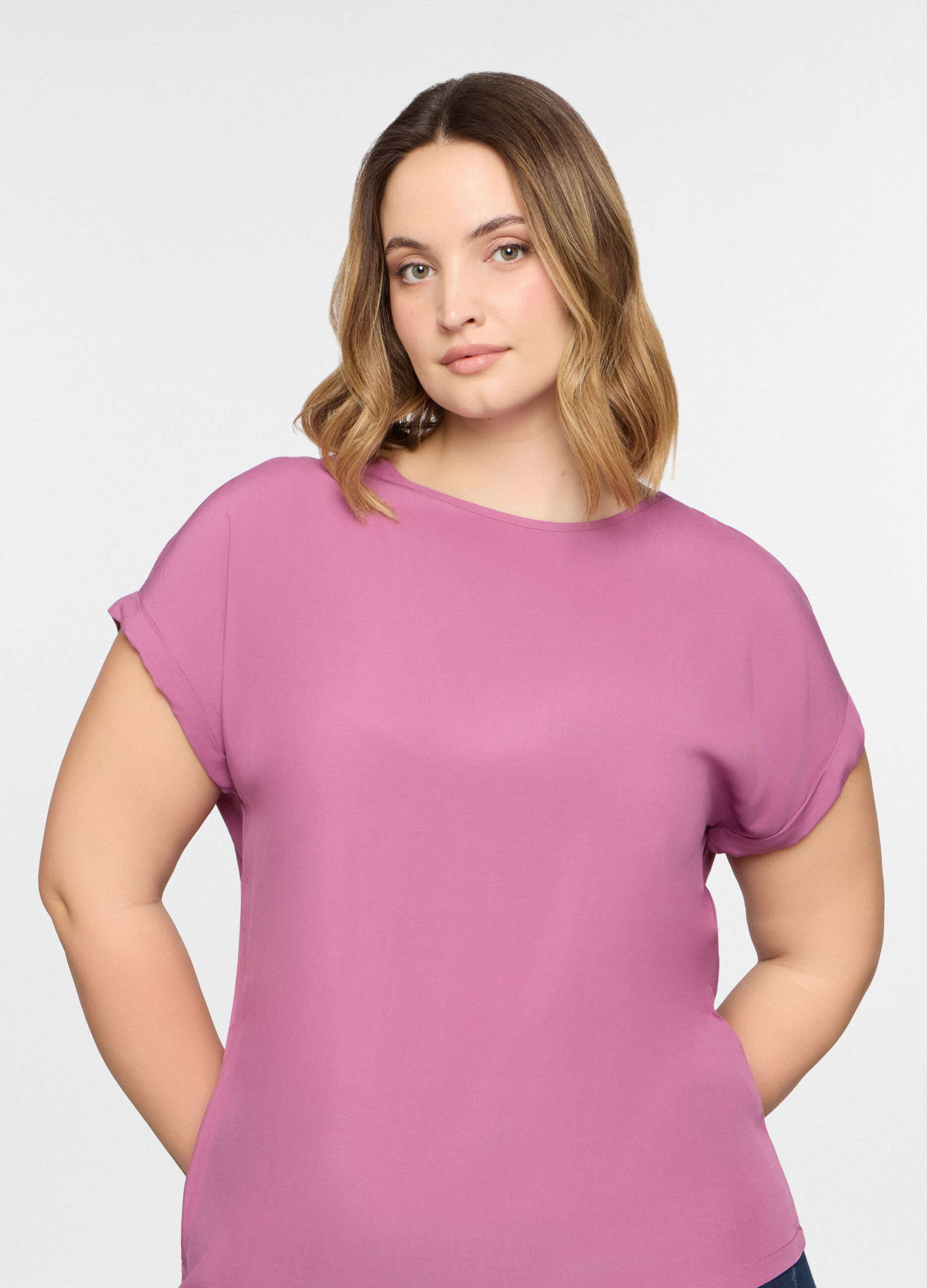 T-shirt girocollo donna curvy_2