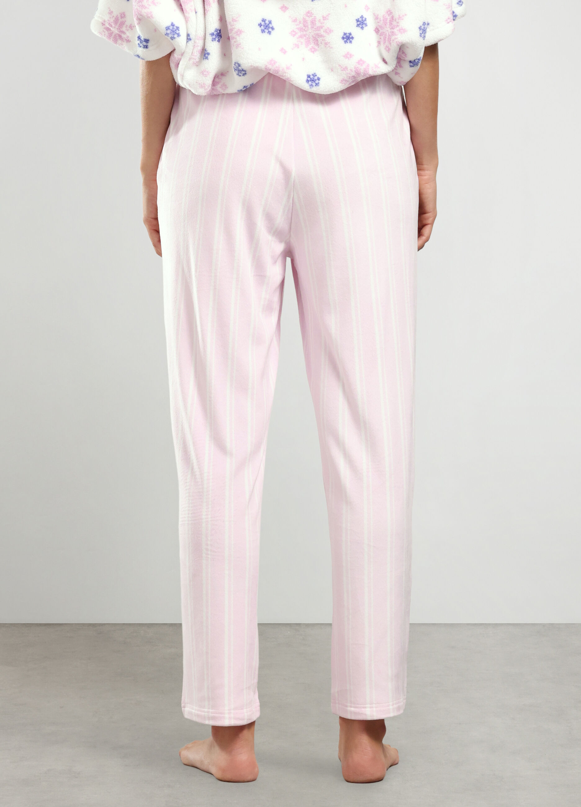 Pantaloni pigiama velour donna_1