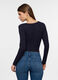 T-shirt con scollo a barchetta stretch donna_1