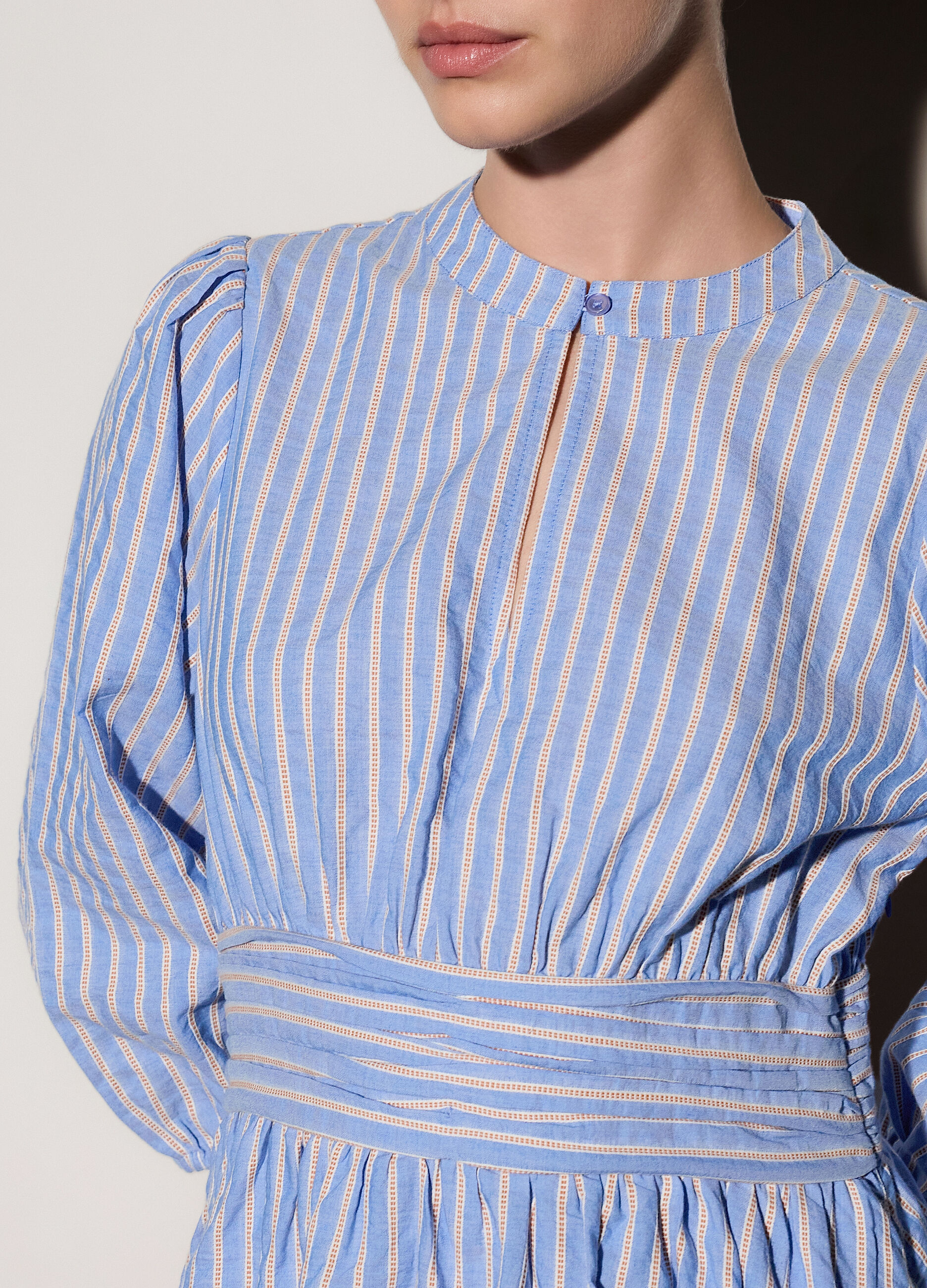 Abito corto regular fit in puro cotone donna_3