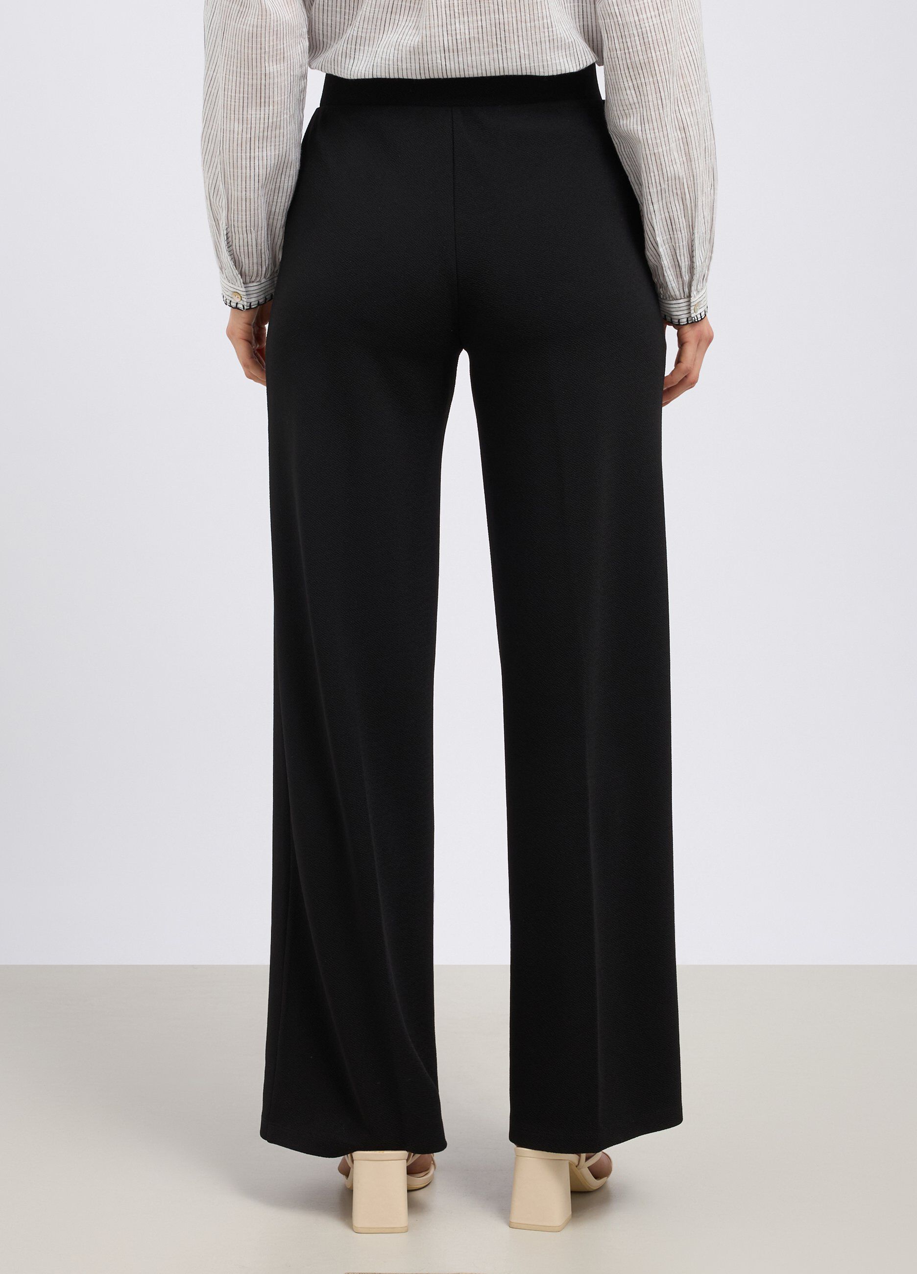 Pantaloni palazzo in crêpe donna_1