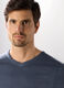 Maglione collo a V a maglia rasata uomo_2