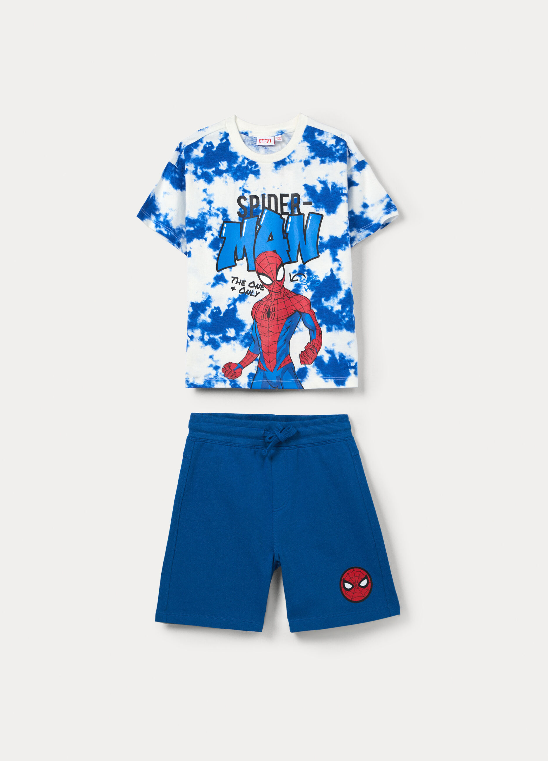 Jogging set Spider-Man in jersey di puro cotone bambino_0