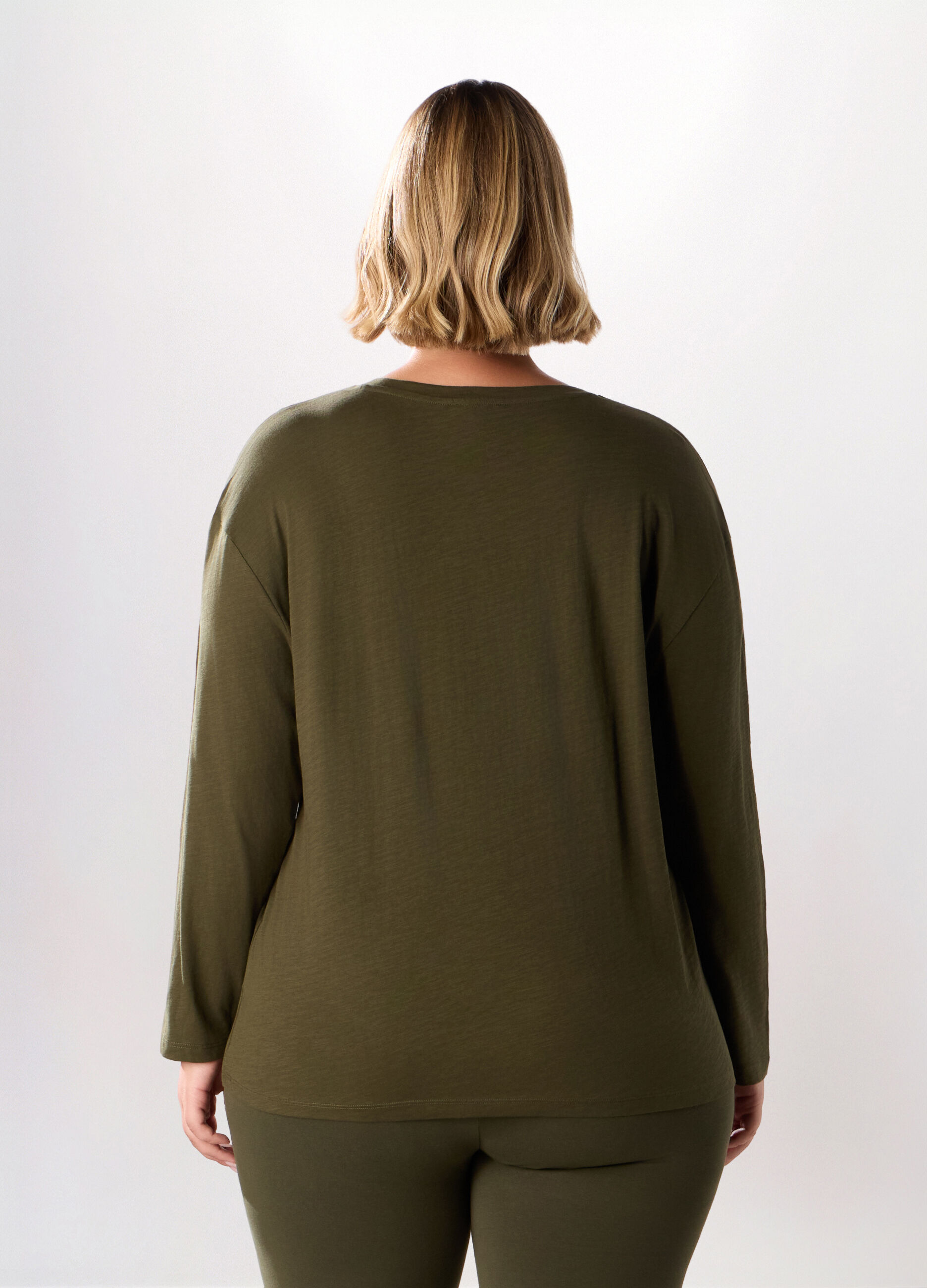 T-shirt in jersey di puro cotone slub donna curvy_1
